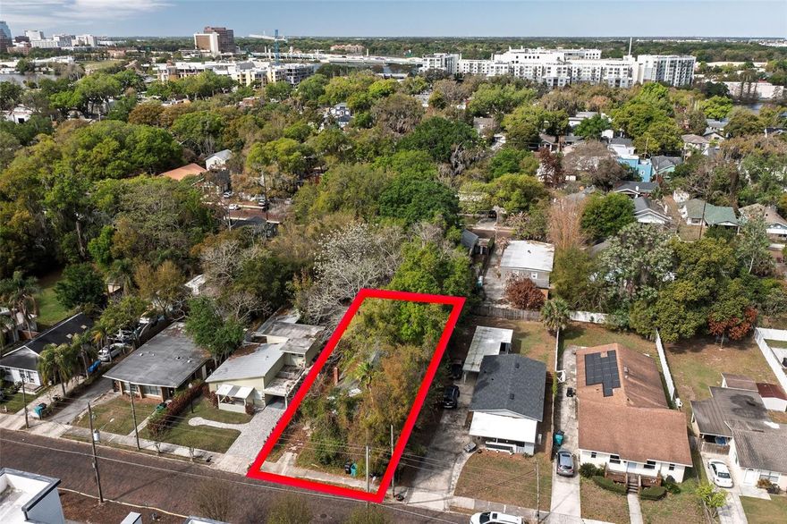 Value is in the land. Build in one of the most sought-after neighborhoods in Orlando: the Lake Formosa district next to Mills/50. Walk to fantastic eateries (Santiago’s Bodega, Pig Floyds, Hawkers), The Fresh Market for groceries, the Orlando Museum of Art, Ten10 Brewing, and enjoy an easy commute to downtown Orlando or Winter Park. This 50’x146’ (7,423 sq ft) lot has many options since zoned R-2A: from a large single family home with an ADU/guest house and pool, to a duplex or tandem home build. 
Your new abode will be minutes from Lake Formosa Park, the Orlando Urban Trail, the Orlando Science Center, and Ivanhoe Village. Located just steps from Mills 50’s collection of vibrant dining and shopping venues, you’ll have access to an array of award-winning restaurants, craft coffee shops, boutiques, and nightlife.