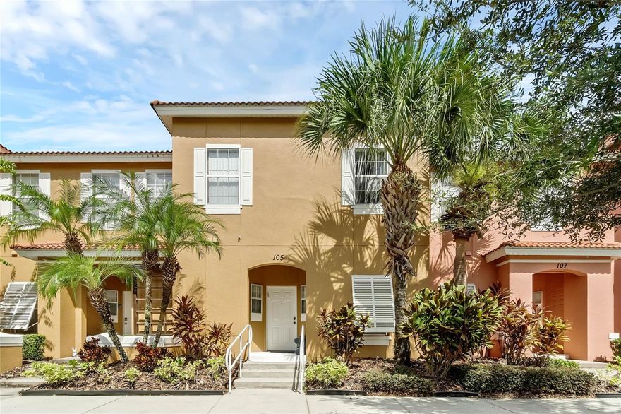 Welcome to this 3-bedroom, 2.5-bathroom vacation retreat in the highly sought-after Terra Verde Resort in Kissimmee. Fully furnished and TURN-KEY, this property offers everything you need for the perfect family getaway or investment opportunity. The home features a NEW AC UNIT WITH HEAT PUMP, valued at over $13K WITH TRANSFERABLE WARRANTIES, along with NEW GRANITE KITCHEN COUNTERS, NEW STAINLESS STEEL APPLIANCES, FRESH INTERIOR PAINT, and NEW CARPET throughout. The open floor plan seamlessly blends the living and dining areas with a convenient kitchen bar, creating the perfect space for entertaining. Upstairs, you will find three bedrooms and two full bathrooms, including a master suite with its own ensuite bath. Both upstairs bathrooms have been updated with NEW LAMINATE FLOORING. Step outside to the large paver patio where a 6-PERSON JACUZZI—ONLY A FEW YEARS OLD and complete with RGB LIGHTING and BLUETOOTH SPEAKERS—offers the ultimate relaxation. Located in a PREMIER GATED COMMUNITY, this property is just a short walk to the resort clubhouse, which boasts a zero-entry pool, poolside bar, tennis courts, and mini-golf. Additional benefits include daily trash pick-up and ROOFS INSPECTED AND POWER-WASHED recently. This property features a PROVEN RENTAL HISTORY with impressive occupancy rates: 245 days in 2021, 254 days in 2022, and 313 DAYS IN 2023. 2025 and 2026 updates coming soon for this prime turn-key investment! Situated just 20 MINUTES FROM WALT DISNEY WORLD and 25 minutes from Orlando International Airport, you are minutes away from world-class attractions and everyday essentials. Don’t miss this chance to own a fully upgraded home in a beautiful resort community!