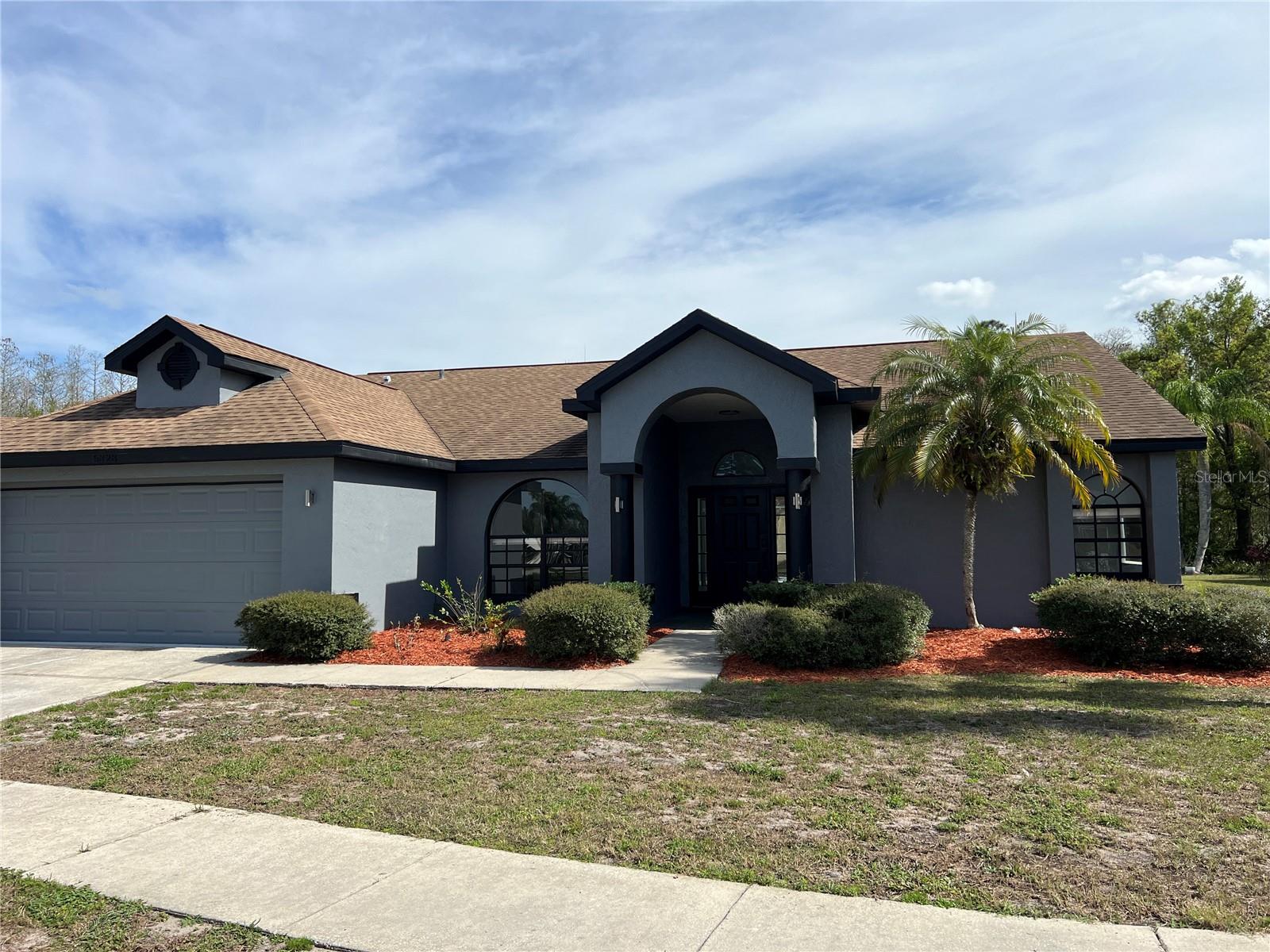 LOOK NO FURTHER, THIS IS IT!! Gorgeous completely updated home, ready for move in!. 3 bed, 2 bath, 2 car garage, pool, pond and cul-de-sac. What else is there? Totally updated and remodeled. Walk in to a view of the pool and pond. Living room and kitchen all open with 135inch island. Granite counter tops, top of the line new cabinets, stainless steel appliances, modern sinks and faucets. Top of the line cabinets, granite, sinks and faucets in both bathrooms. Master has a huge shower with double rain shower heads, spray and built in lighted niche. Beautiful square soaking tub with floor faucet. Huge bedrooms with walk in closets. All modern blinds. Smart thermostat. Ceiling fans in bedrooms and living room. Hanging modern chandeliers in kitchenette and formal dining area. No rear neighbors, cul-de-sac. Lawn and pool service included in rent. This is really a must see to appreciate. Hurry!