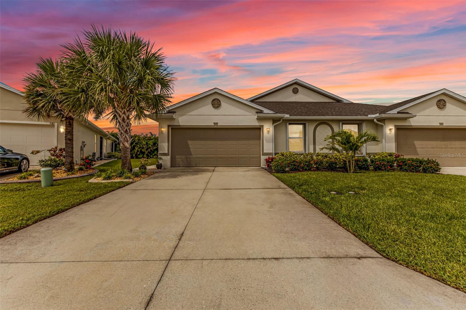 Welcome to Waterford Estates. Punta Gorda’s premier gated community offering modern comfort and vibrant amenities for all ages! Exceptional leaseback opportunity! Secure this beautiful villa today and benefit from immediate rental income through May 2026! Sellers seek to lease the home after closing, offering buyers flexibility for future plans or an easy investment with a built-in tenant. Meticulously maintained, this villa features a thoughtful split-bedroom floor plan with 2 spacious bedrooms plus a den, 2 full bathrooms, and a versatile flex room ideal as a home office or guest space. The open-concept living and dining areas are perfect for entertaining, leading out to a screened lanai for enjoying tranquil mornings or evening breezes. The primary suite boasts a generous walk-in closet and a private en-suite bath, while the modern kitchen is equipped with a pantry and convenient access to the laundry room. Roof New 2024. Nestled in a gated, all-age community with scenic lakes, extensive sidewalks, vibrant clubhouse events, and HOA/CDD in place for low-maintenance, resort-style living. Additional highlights include an oversized attached garage, abundant storage throughout, and a second bedroom with its own full bath for guests. Don’t miss a rare chance to invest now and enjoy a leaseback arrangement until May 2026 Schedule your tour today!