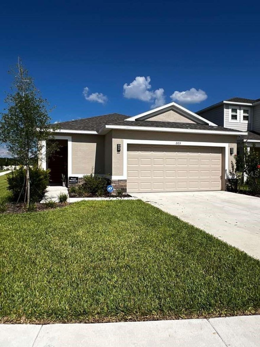 Short Sale. SHORT SALE – Opportunity to own a nearly new 2023 home in the desirable Marion Creek community in Haines City. This beautiful Taylor Morrison Spruce model offers 3 bedrooms, 2 bathrooms, a versatile flex room, and a 2-car garage across 1,603 sq ft of thoughtfully designed living space. The open-concept layout features tile flooring in the main areas, a spacious kitchen overlooking the great room, and a private primary suite with walk-in closet and en-suite bath.

Enjoy Florida living with a covered lanai and a well-maintained yard, perfect for relaxing or entertaining. The home is move-in ready with modern finishes, central air, and included appliances. Residents of Marion Creek enjoy community amenities including a pool and playground, with convenient access to major highways, shopping, and schools.

This property is being sold as a short sale and is subject to lender approval. A fantastic opportunity for buyers seeking value in a newer construction home. Don’t miss your chance to own in this growing Polk County community!