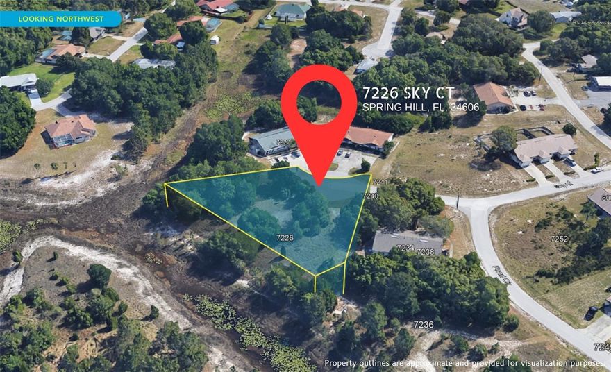 Rare find cul-de-sac lot where the County has verified 8 units can be built. Utilities are available from the road, not too far from shopping, US 19, the Weeki Wachee River and the Coast.