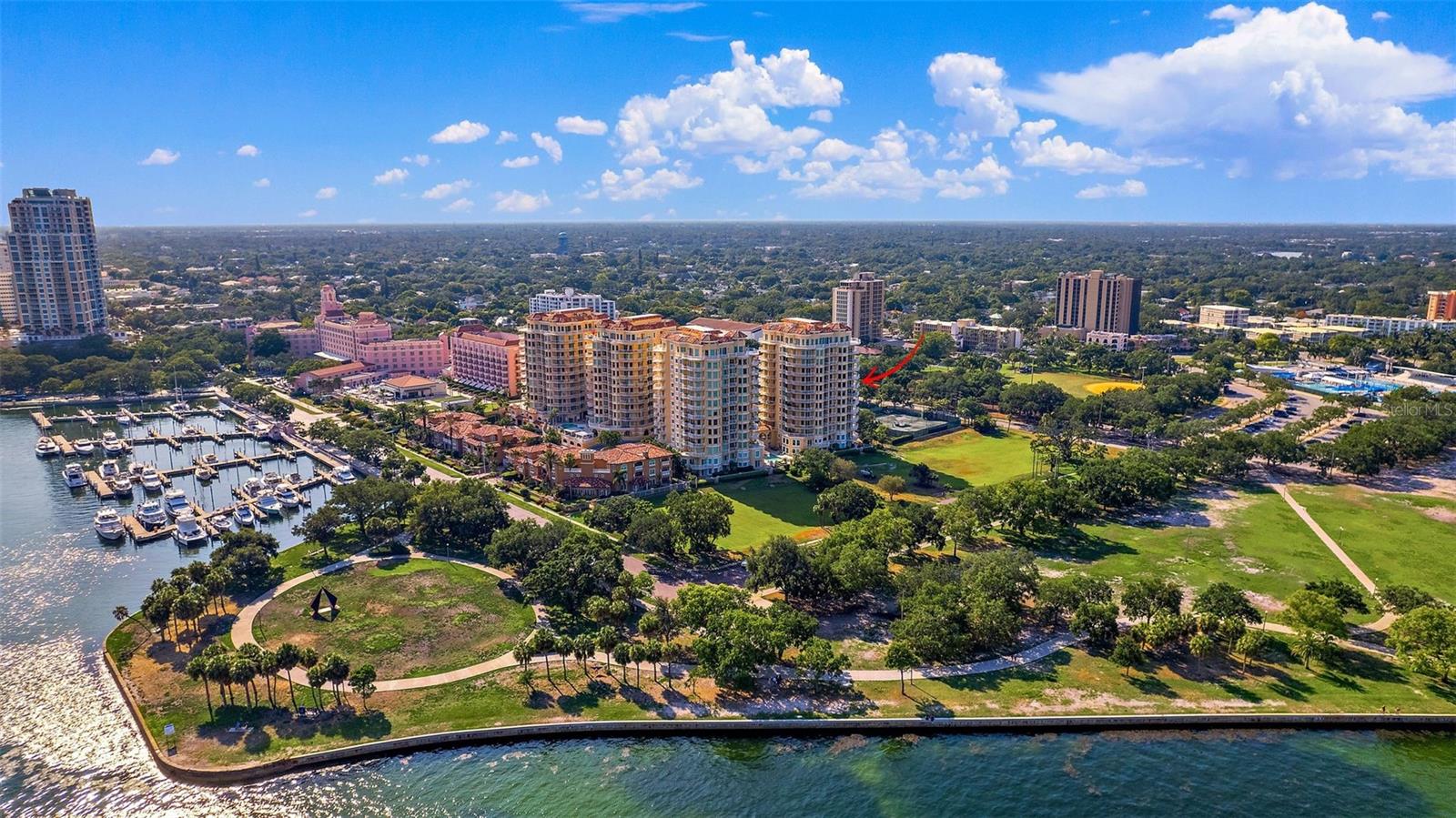 Welcome to your dream home at Vinoy Place Condominiums, where luxury meets elegance in one of St. Petersburg's most coveted addresses. This stunning residence offers an unparalleled blend of style and sophistication, featuring 180-degree unobstructed water views that will take your breath away. It is located in the most desirable tower Vinoy Place has to offer and is currently the largest unit on the market, ensuring you have the best of what this exclusive community provides.
Step into this beautifully appointed condominium featuring 3 bedrooms and 3.5 bathrooms, spread across a generous floor plan that maximizes both comfort and privacy. The elevator opens up directly into your private foyer and residence. The open living area, with its large windows, bathes the space in natural light and offers stunning views of the tranquil waterfront. The chef's kitchen is a culinary delight, equipped with top-of-the-line stainless steel appliances, that include a built-in double oven, Wolf induction cooktop, pot filler for convenience and exquisite stone countertops. It's perfect for preparing gourmet meals or simply entertaining guests at the breakfast bar. The primary suite is a true retreat, featuring a spa-like bathroom with a soaking tub, a separate glass shower, dual vanities and water closet with toto washlet. The primary suite also includes two separate walk-in closets with customized interiors. Step out onto the private balcony from the primary bedroom and enjoy breathtaking views of the waterfront at sunrise or sunset. Additionally, the building has already completed its milestone inspection, providing an extra layer of security and peace of mind for future residents. Vinoy Place Condominiums are equipped with an array of exceptional amenities including 24-hour security, a heated pool, a state-of-the-art fitness center, and a clubhouse. Your residence also comes with 2 parking spaces. The property is beautifully landscaped and maintained, offering peace and privacy amidst the vibrancy of downtown St. Petersburg. Living here places you within a short distance of the renowned Vinoy Renaissance Resort, vibrant shops, fine dining, and cultural venues like the Museum of Fine Arts and the Dali Museum. This is downtown living at its finest. Don't miss the opportunity to own this exquisite home where luxury meets convenience in the heart of St. Petersburg. Contact us today to schedule a private showing. Check out the virtual tour!
