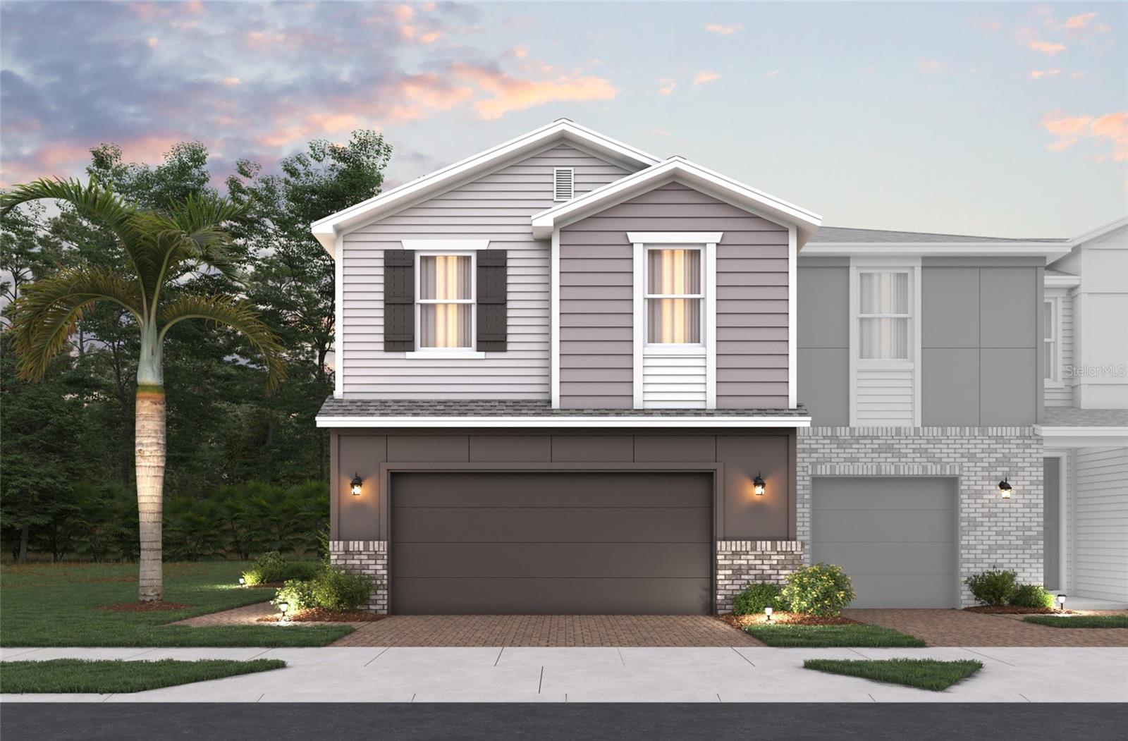 Under Construction. Under Construction. Now offering Interest Rate Incentives!! This Energy Star Certified townhome is in a gated community and offers 3-bedrooms, 2.5-baths, covered lanai, and a 2-car garage. The kitchen is open to the great room & dining area and has 42" cabinets with crown molding, quartz countertops, and stainless Whirlpool appliances. 18"x18" ceramic tile adorns the main areas. All bedrooms and laundry are located upstairs. The primary suite boasts a dual sink vanity with quartz counters, enlarged glass shower, privacy lavatory, linen closet, and a walk-in closet. Set directly on Lake Monroe, take in beautiful views along the scenic Seminole Blvd trail. Minutes from Downtown, you can enjoy local eats, specialty dining and charming shops. Towns at Riverwalk offer residents a community pool with a cabana and dog park. The photos shown are renderings and are not an actual representation of the home. *They are for illustrative purposes only and depict an expected design of the home upon completion. Features, finishes, and layouts may vary.*