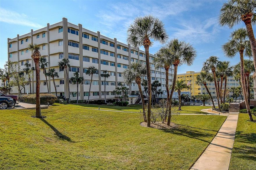 Located HIGH ON “THE BLUFFS” of Belleair so NO FLOOD INSURANCE needed here! BRAND NEW KITCHEN – WHITE SHAKER CABINETS, QUARTZ COUNTERTOPS, SS APPLIANCES! NEW BATHROOM VANITIES & QUARTZ COUNTERS! NEW PLANK FLOORING THROUGHOUT! NEW WATER HEATER. NEW PAINT! Coastal living at its finest in the beautifully renovated unit. 5th FLOOR GULF VIEWS! Spacious CORNER UNIT offers extra windows on the East side as well as STUNNING North and West VIEWS OF THE INTRACOASTAL WATERWAYS! WATERFRONT LIVING on the mainland without the price premium "on the beach." Premium location in the distinguished neighborhood of Bluff View Drive next to multi-million Dollar luxury waterfront homes in the City of Belleair Bluffs. Building "A" of the Harbour Club community features TWO ELEVATORS and sits high on the "Belleair Bluffs", therefore NO FLOOD INSURANCE required in this Building A. Spectacular views from this 5TH FLOOR unit to the north to Clearwater Harbour, Sand Key, Clearwater bridge, and downtown. The sunsets and "city lights" at night are extraordinary. Enjoy the sunsets from the main rooms! Master bedroom with gorgeous WATER VIEWS is spacious and features en suite bathroom & extra large walk-in closet. Guest bedroom/Office/Den has large closets and ALSO has fabulous WATER VIEWS! Fresh paint and new flooring makes this move in ready! Spacious kitchen with walk-in pantry! This condo has a storage room in the unit. Assigned covered parking #514 with a large storage closet 9x4ft for your beach chairs, kayaks, golf clubs & more! Additional second car and guest parking available. Enjoy the luxury waterfront heated pool, fitness center, shuffleboard, BBQ grills, picnic tables on community grounds. Take in glorious sunsets from the large LED-lighted fishing pier or watch twinkling lights of Sand key at night, fish off dock or paddle out on your kayak from adjoining small public beach. The recently renovated clubhouse accommodates large gatherings, and features TVs, a pool table, and a full kitchen. 55+, NO pets, NO rentals. Harbour Club’s beautifully landscaped waterfront complex is just minutes from the pristine white sands of TOP RATED BEACHES IN THE U.S.! Locals walk to the beach across the Belleair Causeway. The adjacent Belleair Causeway offers boat ramps. This is a fantastic location to fish from elevated platforms and enjoy views of passing boats, dolphins, birds, estuary, and lagoons. The causeway and natural elevations, and sunsets create incredible opportunities for photography and memories. Every convenience is "walkable," including Publix, boutique stores and specialty shops, prominent restaurants, professional and medical services, coffee shops and bakeries, and casual to fine dining! 55+, NO pets, NO rentals. The county says 1565sqft living but the unit is larger. Don't wait, this one will sell fast, CALL TODAY!