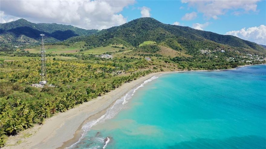 Enjoy one of the most beautiful pristine untouched beaches in Puerto Rico . This property is composed of 3 adjacent farms measuring close to 68 acres, perfect for an eco tourism lodge or facility , or to just build the home of your dreams.  Renovate a two story house that sits on a hill overlooking the panoramic mountains behind and the miles of coastline and beaches at your feet. This property is a truly amazing beachfront paradise unlike any other! One of the 3 parcels has a large protective cove at one end of the beach , and at the other end there's INCHES BEACH with great waves to go surfing.  The property is next to a reserve on a buffer zone and has a beautiful small river, the “Jacaboa River”, that flows through it. A real gem!