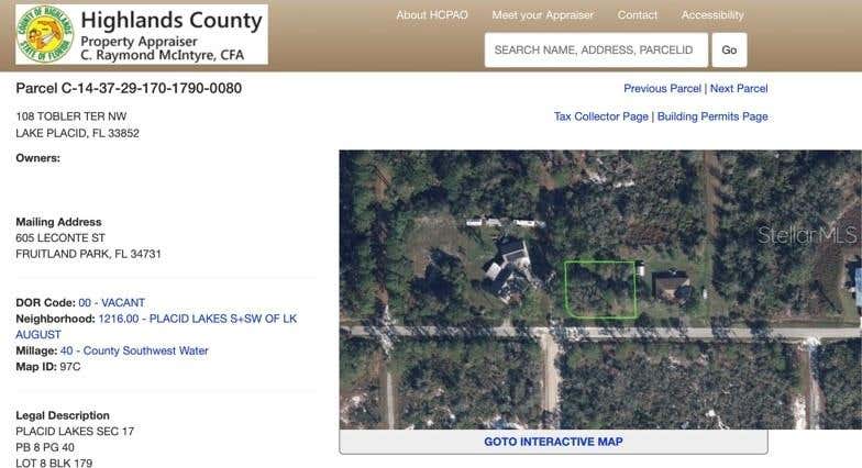 Photo of 108 Tobler Terrace NW, Lake Placid, FL 33852 (MLS # G5114192)