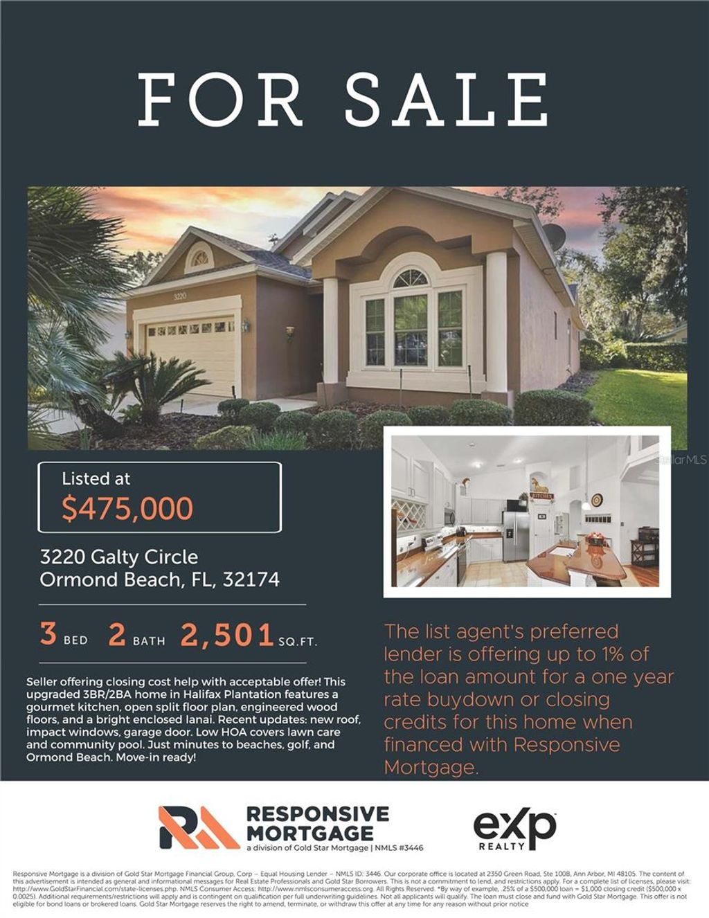 Photo of 3220 Galty Circle, Ormond Beach, FL 32174 (MLS # FC308248)