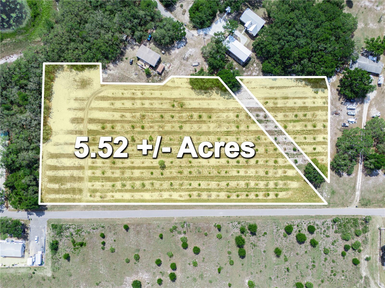 This listing is a compilation of three parcels totaling 5.52 acres, currently planted in citrus with a water well on the property. A portion of Anderson Road runs between the parcels but is not being used as a road. The buyer should check with Polk County regarding future use of Anderson Road to see if that portion could be closed since no one is using it and it is currently planted with citrus. The property has 780 feet of frontage on Stembridge Road and has a working well used to irrigate the grove. The property is just East of Lake Wales with easy access to shopping and medical facilities. The property will need to have a septic system installed for residential. There are multiple golf courses and lakes nearby with public access. Legoland Florida is only 30 minutes away with the East Coast and West Coast beaches of Florida a short drive away making a day trip the the beach possible.