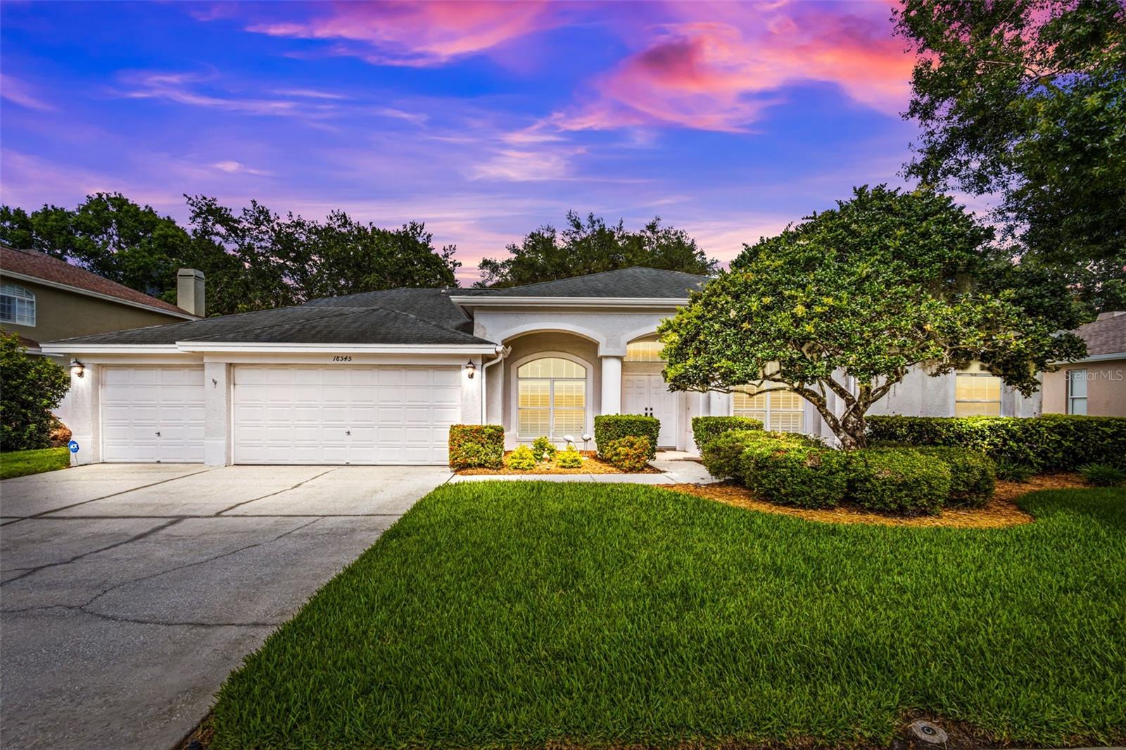 Tucked into one of the most desirable pockets of Calusa Trace, this 4-bedroom, 3-bathroom home sits on a rare .38-acre conservation lot on a quiet dead-end street with wide roads and no through traffic—offering space, privacy, and unbeatable curb appeal.
The layout is one of the most functional you’ll find, with formal living and dining rooms up front, an enclosed home office with plantation shutters, and an open-concept kitchen and family room that overlook the serene backyard. The kitchen features a center island, breakfast nook, and easy access to the screened-in patio—perfect for outdoor entertaining. The spacious primary suite includes dual closets (one with a custom California Closet system), a soaking tub, and a walk-in shower. Three additional bedrooms and two full baths are tucked on the other side of the home for ideal separation.
You’ll also love the 3-car garage, low HOA, no CDD, and proximity to top-rated schools (Schwarzkopf, Martinez, and Steinbrenner). Just minutes from the Veterans Expressway, shops, restaurants, and parks—this is a rare chance to own one of the best lots in Calusa Trace. Don’t miss it!