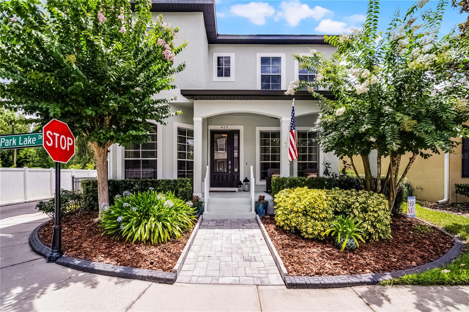 *Back on the market due to buyer's issues, there were no inspection issues.
I know you have been waiting all season for a gorgeous 4/2.5 corner lot home to come on the market, and HERE IT IS! This home will check ALL of your boxes! Located in the quiet and picturesque gated neighborhood of Avery Park in Tuscawilla, this home is a WOW, and the true definition of MOVE-IN READY! Walking through the front door you will stand in the foyer for a few minutes to take in how light and bright, pretty and updated this home presents. To your right is the living room which has been transformed into a stunning wine bar. To the left is a door into the downstairs office, which also has a door that conveniently leads directly into the kitchen. Walking forward into the family room, you'll be taken with how the space is so open but at the same time feels so cozy. The large eat-in area off the kitchen will generously seat 6 at the table for family and holiday meals. As we continue our tour, we come to the oversized primary suite with gorgeous wood floors, privately tucked in the back of the home. This bedroom is en-suite with separate double sinks, a soaking tub, a stand-up shower, tons of storage, and a walk-in closet. Off the primary and family room, there is a very large private screened-in patio with a mounted TV and as you will see, plenty of room for a ping-pong table! The sellers have also recently installed a wrought iron fence on the side yard for privacy and to give the pups a place to run. Heading upstairs you will find 3 generously sized bedrooms, along with a huge bonus room that can accommodate a full-sized pool table! Along with an alley accessed 3-car garage, this home also comes with a newer roof (2018), new exterior paint, a new garbage disposal, and 2 brand new AC units, inside and out, both just installed in July 2025, and the warranties for both units will be in buyer's name. Don't miss your opportunity to own this stunning and meticulously cared for home! There is truly nothing else like it on the market!