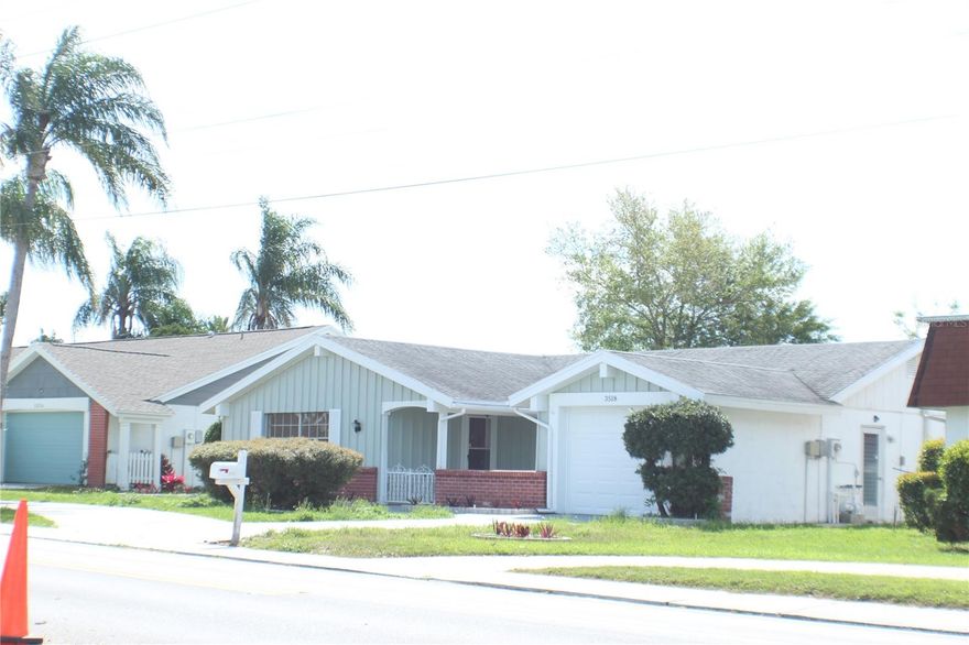 Renovated 3 Bedrooms, 2 Full Bathrooms in the heart of Holiday, close to major highways, shopping centers and entertainment facilities. Brand new kitchen cabinets with granite countertops, new dishwasher, refrigerator, newer range & new rangehood. Ceiling spotlights all over. Large size windows in all rooms to bring light and brightness all day long. Freshly painted and all floors installed with lifetime guaranteed engineered wood floors. Enjoy the peaceful & beautiful nature scenery relaxing on the wood deck at the back.