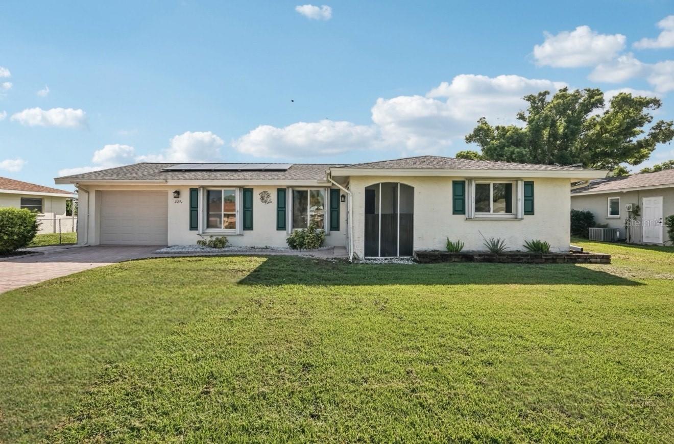Welcome to your Florida oasis in sought-after Venice Gardens! This beautifully maintained 2 bedroom, 2 bathroom, 1,244 sq ft single-family home offers panoramic water views of a peaceful bird rookery—an ideal setting for birdwatchers and nature enthusiasts. Step inside to beautiful terrazzo flooring and discover a recently renovated kitchen with quartz countertops, new stainless-steel appliances, and modern finishes. The home is turnkey furnished and move-in ready, perfect for seasonal or year-round living. Additional features include a paver driveway, hurricane shutters, and location in Flood Zone X—no flood insurance required. Enjoy NO HOA or CDD fees, with an optional membership to the Venice Gardens Community Center offering pool and recreational amenities. Centrally located just minutes to Venice Beach, Venice Jetty, historic downtown Venice, and all the shopping, dining, and entertainment that Sarasota County has. Don’t miss this rare opportunity to own a slice of waterfront paradise in Venice!