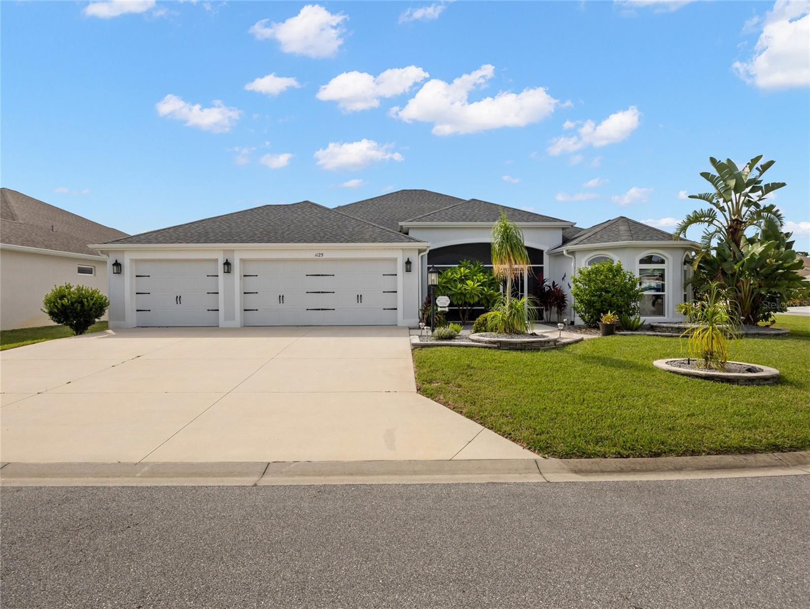 Beautiful 4-Bedroom Home in The Villages-Move in Ready! Welcome to the Village of Bradford/Southern Oaks where a stunning 4 bedroom, 3 bath home awaits you. Built in 2020 and offering 2,296 sq ft of thoughtfully designed living space, this residence combines modern upgrades with the active, vibrant lifestyle The Villages is known for. From the moment you arrive, you'll appreciate the fresh landscaping, new pavers and charming screened in front porch-perfect for your morning coffee. Inside, the open floor plan flows seamlessly, highlighted by stylish finishes, making it feel like home. The heart though, is the spacious kitchen, ideal for entertaining or everyday living. The large enclosed lanai (with telescoping sliding doors) now equipped with a mini split A/C unit, offers year round enjoyment as a cozy retreat for relaxing or a hobby space. With the doors open, it adds so much to your living space for large family get togethers. With four bedrooms, there is plenty of room for guests, or a private den. The master suite is a true haven with it's generous size and large walk in shower. Outside you will find a large patio space with a pergola, perfect for grilling out. Living in The Villages means more than just a beautiful home-it's a lifestyle. Enjoy world class amenities such as tennis, golf, swimming pools, and endless golf cart adventures to get you where you need to go. This is more than a house-it's the perfect place to call home.