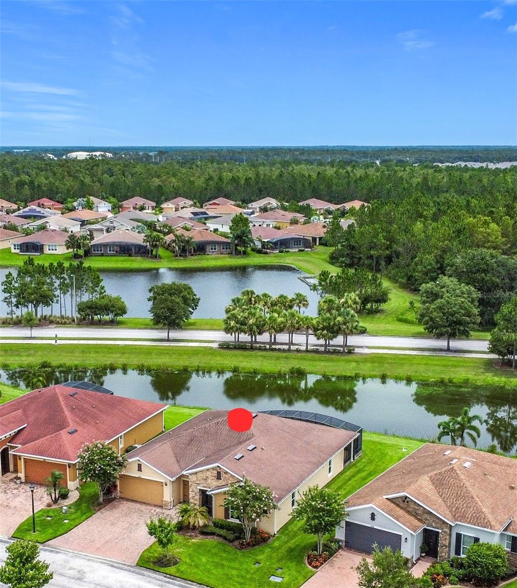 Great SIENA model built in 2016 on a POND w/ GREAT WATER VIEWS in the Verona subdivision of Solivita. FEATURES INCLUDE: 8' doors, 5 1/2" baseboards, DOUBLE PANE Low E windows & CORE FOAM INSULATION in exterior cinder block walls throughout. Laminate floors in MAIN living areas, CARPET (New 7/25) in bedrooms and Study, CERAMIC TILE in bathrooms & laundry room. GOURMET KITCHEN features GRANITE counters, 42" upper cabinets with UNDER-CABINET lighting & LIGHT RAILS, PULL-OUT drawers in the lower cabinets, STAINLESS STEEL appliances, RECESSED LIGHTS and a WALK IN pantry. LARGE Granite Island with Breakfast Bar. Primary Bedroom with TRAY CEILING has two WALK-IN closets. Spacious STUDY off the primary bedroom can be used as a flex room. The Bathroom boasts DUAL VANITIES, a Large WALK-IN shower plus a linen closet. EXTENDED and SCREENED LANAI is huge and looks out to the WATER. TWO CAR garage PLUS GOLF CART garage. Garage has a WHOLE HOUSE WATER FILTER. GARAGE FLOOR painted 7/25. ***Solivita is an active adult 55+ community located in Kissimmee, Florida. It is approximately 50 minutes from Disney World & the Orlando International Airport. Solivita has a total of 5,470 homes. Approximately 10,000 - 11,000 people live in Solivita during the winter while approximately 7,500 live in Solivita during the summer. Enjoy your active years in this piece of paradise. Solivita's amenities include: - a manicured SOFTBALL diamond & field - 36 holes of CHAMPIONSHIP GOLF that can be played by joining the Stonegate Golf Club or paying as you go - 2 STATE of the Art AMENITY centers with updated exercise equipment, yoga studio & meeting rooms - 3 restaurants - 14 HEATED POOLS - 17 PICKLEBALL courts - 9 TENNIS courts - 4 BOCCE BALL courts - 4 SHUFFLEBOARD courts - 3 HORSESHOE pits - a BILLIARDS room - miles of bike paths - 2 DOG PARKS (Small & Large Dogs) - Corn Hole - Tot Lot PLAYGROUND - COMMUNITY GARDEN - over 250 resident clubs. The HOA: - maintains the LANDSCAPING & IRRIGATION systems in the common areas as well as at individual homesites - maintains the roads throughout the community - PROVIDES SECURITY with gate guards and mobile patrols including the Polk County Sheriff - allows AUTOMATED GATE ACCESS for residents via license plate readers - provides residents with Fiber Optic Internet & TV service.***Poinciana Lakes Plaza is a MAJOR NEW SHOPPING CENTER that opened directly across from the Solivita Main Gate in Summer of 2024. It features Sprouts Grocery, TJ MAXX, Ross, Burlington, Rack Room Shoes, 5 Below, Ulta, Outback, First Watch, 5 Guys, Urgent Care, Dentist, TD Bank, Petco & Hair Cuttery PLUS MORE TO COME.***