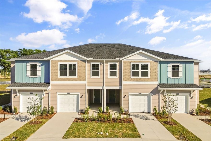 Welcome to this beautifully designed 3-bedroom, 2.5-bath townhouse located in the highly desirable Marion Ranch—a vibrant, master-planned community that provides the perfect blend of comfort, style, and convenience.

This modern home features a spacious open-concept layout, ideal for both everyday living and entertaining. The kitchen serves as the heart of the home, complete with sleek cabinetry, ample counter space, and a functional design that flows seamlessly into the living and dining areas. Upstairs, you’ll find generously sized bedrooms, including a comfortable primary suite with a private bath and plenty of closet space.

Enjoy low-maintenance living with HOA-covered lawn care and internet, giving you more time to relax and enjoy everything the community has to provide.

Marion Ranch provides a true resort-style lifestyle with top-tier amenities including a clubhouse, fitness center, resort-style pool, tennis and pickleball courts, scenic walking trails, dog park, and more—perfect for an active and social lifestyle.

Conveniently located near shopping, dining, and major highways, with easy access to Orlando and surrounding areas, this home provides both tranquility and accessibility.

Don’t miss the opportunity to live in one of Ocala’s fastest-growing communities—schedule your showing today!