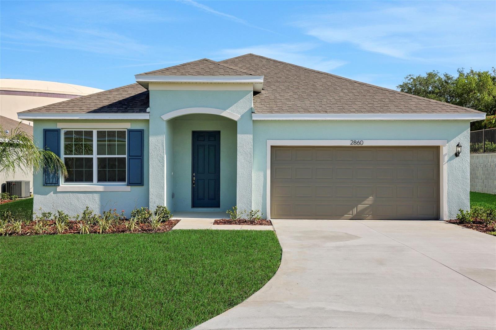 One or more photo(s) has been virtually staged. Under Construction. MOVE IN READY Now showcasing the Poinciana Floorplan, a beautifully designed one-story home
that combines modern functionality with timeless comfort. Featuring 4 bedrooms, 2 bathrooms, and a spacious 2-car garage, the Poinciana offers
a layout that fits the rhythm of everyday living. Step inside to a generous great room that flows effortlessly into the open kitchen and welcoming
café area—ideal for both entertaining guests and enjoying casual family meals. The thoughtfully designed kitchen offers ample space and storage,
making it the heart of the home. The owner’s suite is situated at the rear of the home for added privacy and features a large walk-in closet and
en-suite bathroom, offering a quiet retreat at the end of the day. Three additional bedrooms provide flexibility for family, guests, or your dream
home office. Extend your living space outdoors with a covered patio, perfect for relaxing with a morning coffee or dining under the stars