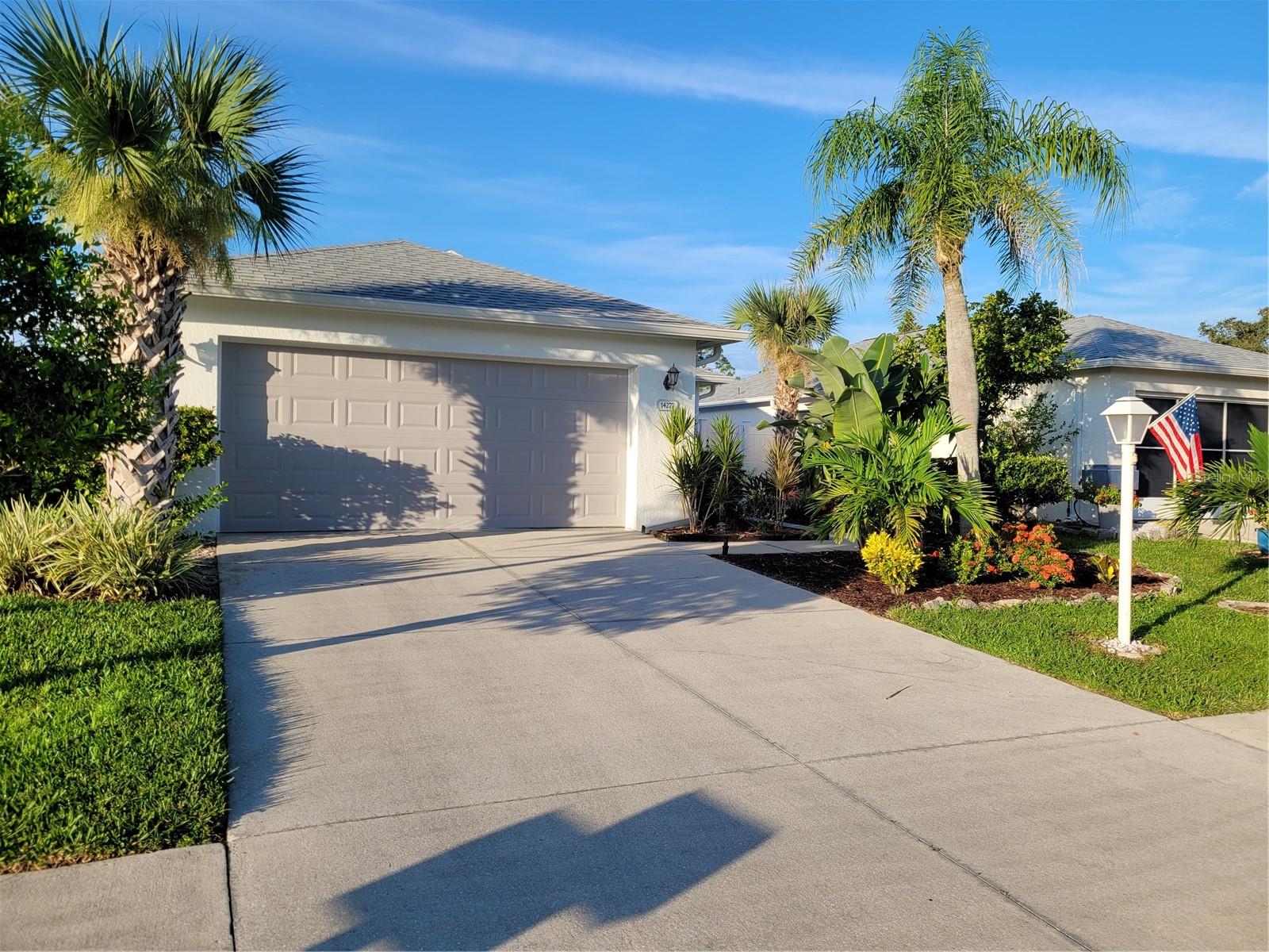 AVAILABLE WINTER SEASON 2026 - Posted rate is winter/peak season rte. Off season rate is $1,800.00/month. Three-month minimum rental required. This lovely 3 bedroom, 2 bath, 2 car garage home is quietly nestled in The Tree Tops at Ranger Point, a 55+ community. The kitchen has beautiful quartz counters, a cozy eating area for 2 as well as a pass through to the dining area on the other side. The spacious living room has sliding doors that lead to the sunroom and the patio beyond. From the patio you can enjoy the view of a tennis match or 2. The clubhouse, pool, and shuffleboard are just a few steps away. The primary bedroom has a king-sized bed, walk-in closet, and its own private sliding door leading to the sunroom. The primary bathroom has a step-in shower. Bedroom #2 has a queen-sized bed, and bedroom #3 has a twin bed. All bedrooms have ceiling fans. The guest bath has a tub/shower combination. Vinyl plank flooring throughout. Restaurants, area beaches, golf courses, great fishing and shopping are just minutes away. Sorry no pets.