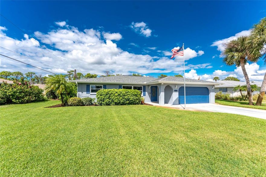 Beautiful in Bay Vista and just 5 miles from Manasota Key Beach! The first thing you’ll notice as you arrive at this home is the pristine lawn and fantastic curb appeal. The 2-bedroom, 2-bathroom home is also located in the X flood zone with both impact windows and hurricane shutters for full peace of mind. Step inside to discover an open and bright floor plan, illuminated by large windows and crown molding in the main living areas that fill the space with natural light. Tile and wood laminate flooring run throughout, offering a stylish and easy-to-maintain finish. The galley-style kitchen has been recently renovated with a tray ceiling, plenty of white cabinetry, and a convenient pass-through to the flex space that’s ideal for a home office or family room. The ensuite master bedroom includes a reach-in closet, and the updated bathroom features an oversized granite-topped vanity and a tiled walk-in shower that makes getting ready for the day a breeze. The guest bedroom also offers a walk-in closet for added storage, and the guest bathroom has been beautifully renovated with matching floor and tub/shower tile and a striking blue granite-topped vanity. The two-car garage features an epoxy-coated floor, workbench, and built-in cabinets, while the all-season Florida room is surrounded by large windows, creating the perfect spot to enjoy your morning coffee and watch the birds. Additional features include a 2023 HVAC system, 2022 roof, newer water heater, updated electric panel, replumbing, and an irrigation pump. Membership in the Bay Vista HOA is optional, yet you’ll benefit from the community’s well-maintained appearance and minimal restrictions. Nearby Lemon Bay Park offers 210 acres of natural beauty with 1.7 miles of shoreline along the Lemon Bay Aquatic Preserve, nature trails, a butterfly garden, and year-round educational programs. This location is close to several beaches, shopping, medical facilities, and a variety of local restaurants, with easy access to Historic Dearborn Street, Venice Island, and Wellen Park. Enjoy exploring farmers markets, art shows, craft fairs, and community events throughout the year. This home at 1040 Oleander Street truly offers everything you need to enjoy the perfect Florida lifestyle. Contact us today to schedule an appointment.