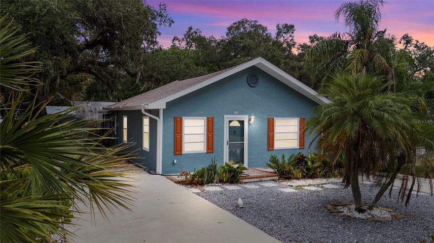 Welcome to 605 E. SPRUCE Street in Tarpon springs… voted One of America’s Best Small Towns. This completely renovated contemporary cottage has been wonderfully updated, including beautiful granite and stainless appliances in the kitchen, new flooring throughout, and updated bathroom, including Rimless glass, sliding door, walk-in shower and so much more. You are greeted into this home by tall cathedral ceilings, which allow the space to be light and bright. your guided down the length of the main living space which includes the family room, the breakfast bar open into the kitchen and beyond through the sliding glass door and large screened in outdoor patio. All of these spaces are welcome and inviting. The east side houses all of the bedrooms which allows the main living space to be wide open. This lovely home sits on an oversized lot which allows for a large backyard, which includes a shed for storage as well as plenty of room for any toys you may have. So bring your boat, jet, skis, or RV! This home is conveniently located near many amenities, including the world, famous sponge docs of Tarpon Springs, shopping and roadways. Other improvements include newer roof, New AC Ducts and Vents, Upgraded Insulation, newer Water heater, Updated plumbing, Updated Electrical, and recessed lighting.  Additionally, this home was HIGH AND DRY through recent storms.  This is a true gem so come take your private tour today.