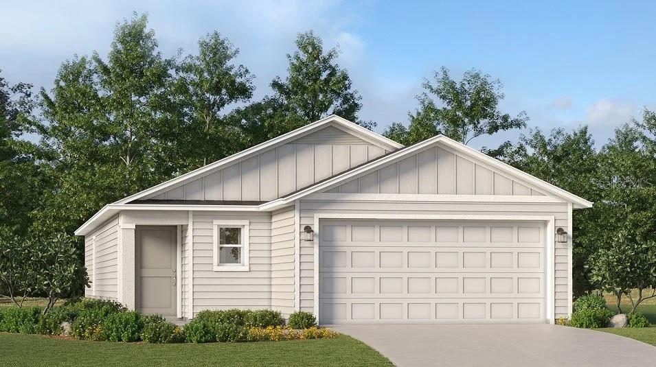 This new home is laid out on a single level for low maintenance living. Two secondary bedrooms share a bathroom in the hall at the front of the home, while the owner’s suite is tucked into the back corner with an attached bathroom and walk-in closet. Down the foyer is the open-concept living area, which includes a fully equipped kitchen, an intimate dining room and family room with patio access. Completing the home is a convenient two-car garage.