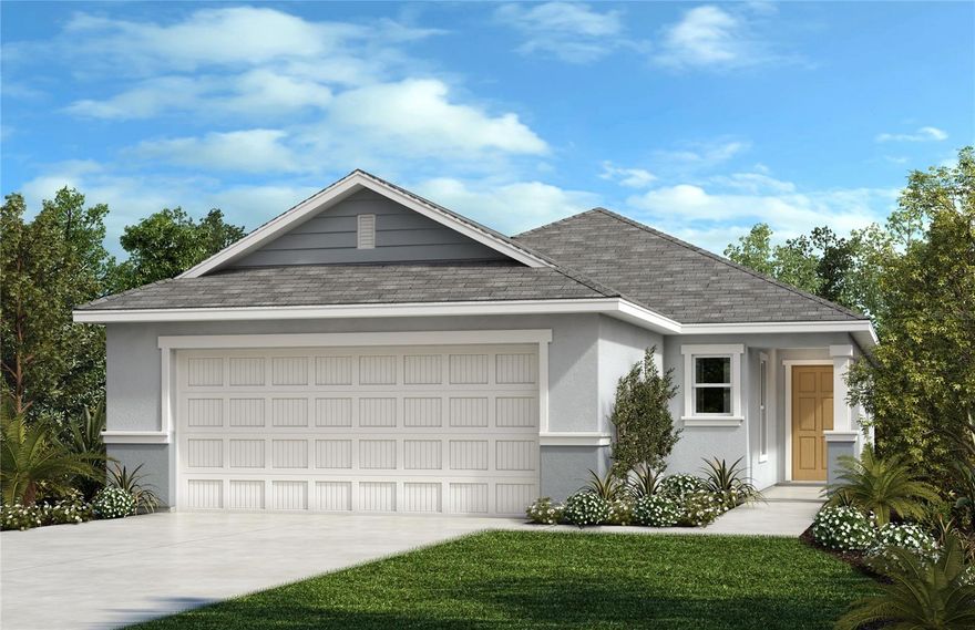 This charming single-story house is ready for you to own! As you enter, you will be greeted by stunning tile located throughout the common and wet areas. Located at the front of the home, are 2 secondary bedrooms each complete with a sizeable walk-in closet. The upgraded kitchen includes granite countertops, an island with a flush breakfast bar, 30-in. upper cabinets, and a stainless-steel Whirlpool® appliance package. Positioned at the rear of the home for added privacy, is the primary bedroom with a connecting bath that includes a linen closet, a garden tub, and a dual sink vanity with granite countertops.