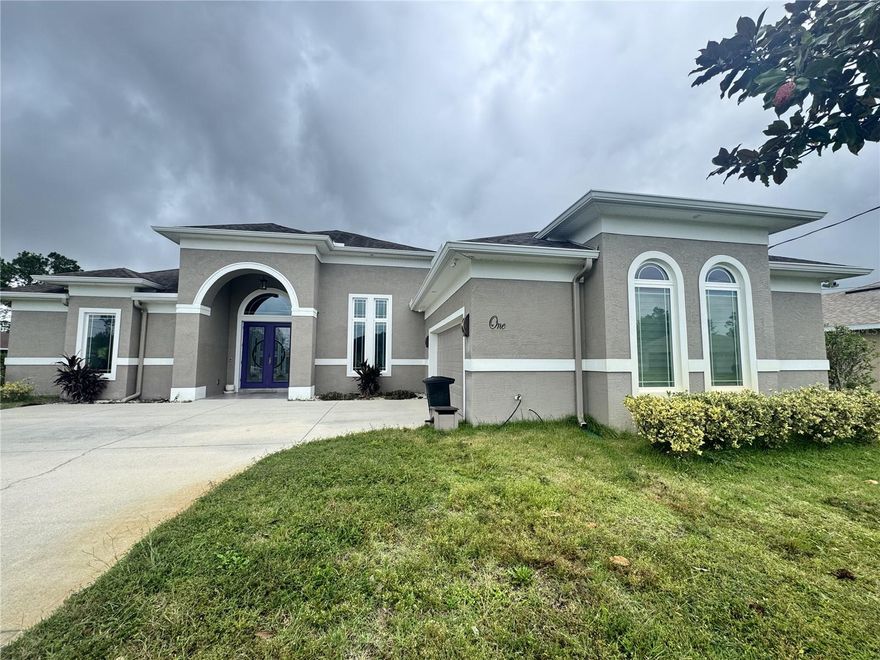 One-of-a-kind contemporary custom-built (2017) home has all imaginable bells & whistles! Oversized corner lot with immaculate landscaping, recessed lighting in soffits, 13 security cameras inside & out, ring doorbell, 12ft covered entry, double led glass front doors. Open floor plan with custom gourmet kitchen featuring 42" staggered soft close cabinetry with display cabinets above, built-in oven, gas stove top, Bosch stainless steel appliances, large island for seating & serving with farm sink. Formal dining area opens to the kitchen as does the den/office. Master bath w/ walking shower & soaking tub, designer tiles and finishes all over. 2nd/3rd bedrooms are both en-suite with designer showers. Allure transitional shades throughout, 8 ft Cheyenne style doors, 12 ft, double trey ceilings w/ crown molding, granite & tile of course! Side Load Garage is 742 sq.ft with mini split a/c, epoxy floor, solar h20, water softener, rid-o-rust system, whole home Generac, spacious Laundry room has granite counters, front load washer and dryer and 42" cabinetry & custom shelving. It is truly one of a kid house for a very stylish and luxurious life.