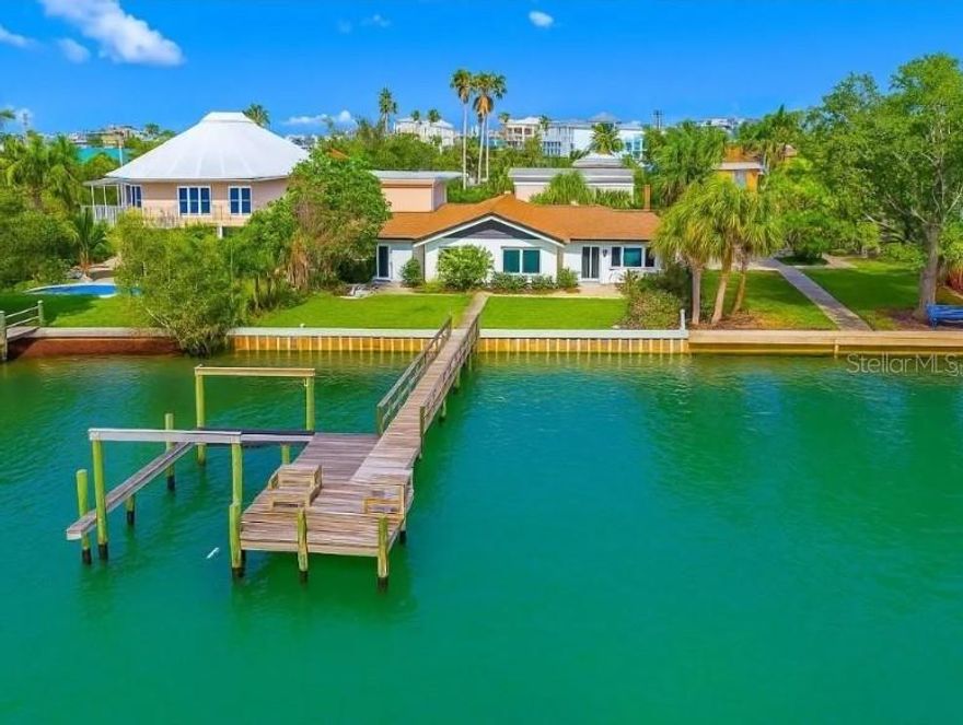 Waterfront opportunity on Boca Ciega Isle—rarely available and highly sought after. This solid block home offers deep water access with no bridges, a private dock and sunset views over the intracoastal. Walk or bike to the Gulf beaches, dine at top-tier coastal restaurants, and retreat to your private backyard oasis. Spacious open layout, updated finishes, and floor-to-ceiling sliders invite natural light and seamless indoor-outdoor living. No HOA, no time to waste. Homes on this street seldom come to market—act now or miss your chance to own one of Saint Pete Beach’s most exclusive lifestyle addresses.