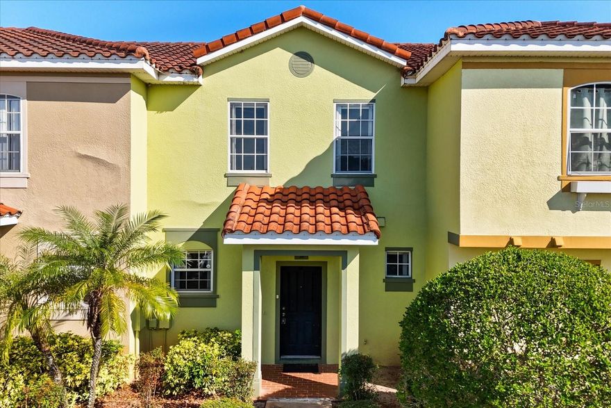 Move in ready three bedroom two and a half bath townhome. the pool is a few short steps from your front door! In this gated community you are minutes from Champions Gate. All appliances including washer and dryer are included, easy process