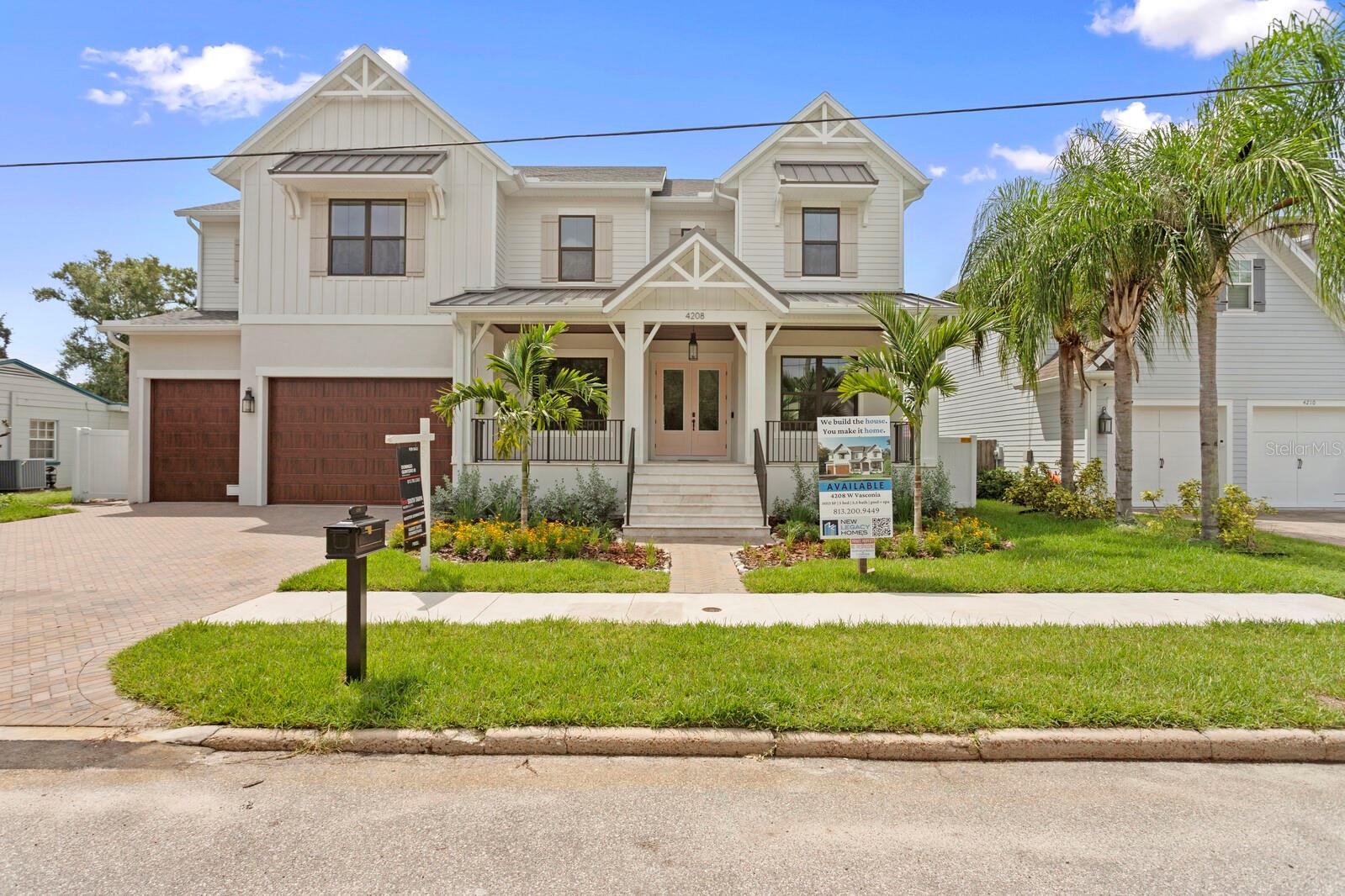 Under Construction. Under Construction. This stunning New Legacy Home features the best of what any builder has to offer! Located in the heart of South Tampa in the Maryland Maor neighborhood of the Plant HS district, this home has it all! Five full bedrooms including a downstairs guest suite, two offices (one upstairs and one downstairs, a bonus/recreation room, a media room. And a 3 car garage! This Energy Star beauty offers a perfect blend of luxury and energy efficiency. Past the double door entry is a study the right and formal dining room with tray ceiling and wine display on your left. The foyer then opens up to an expansive family room with soaring 20+ ceilings gas fireplace, and open stairwell to the second floor. The kitchen boasts upper stacked cabinets to the ceiling and an oversized pantry that can be used for food prep. With high end Thermador appliances and large island that can easily seat four, this gourmet kitchen has everything for the most acquired chef! The primary suite is located on the ground floor with an enormous walk-in closet, free standing soaker tub, large shower, and split vanities with plenty of drawer space. The ground floor also has a separate guest suite with a full bath that doubles as the pool bath. The first of two laundry rooms is also on this level. Moving to the second floor, there is a large recreation/game room with a kitchenette that is perfect for entertaining and includes a beverage cooler, microwave drawer, and dishwasher. Behind the game room is a dedicated media room to watch all your favorite sports and movies. Three separate guest bedrooms – all with walk-in closets, and full bathrooms are also on this level. Finally, a second laundry room and second home office are also on this level. French doors lead from the family room to an expansive covered lanai with outdoor kitchen and plenty of room for multiple patio sets. Steps going down lead to the luxurious saltwater and pebble tech heated spa & pool below with plenty of back yard left over. Other features includes: elevator shaft and pre-wire for future use; Icynene spray foam insulation; impact windows and doors; and so much more! See the full list of upgrades, floor plans, and sample finishes in the images. Minutes from shopping, Hyde Park, Bayshore, MacDill AFB, Tampa International Airport, downtown Tampa and the bridges leading to St. Petersburg/Clearwater. Don’t miss out on the opportunity to own this brand new South Tampa gem!