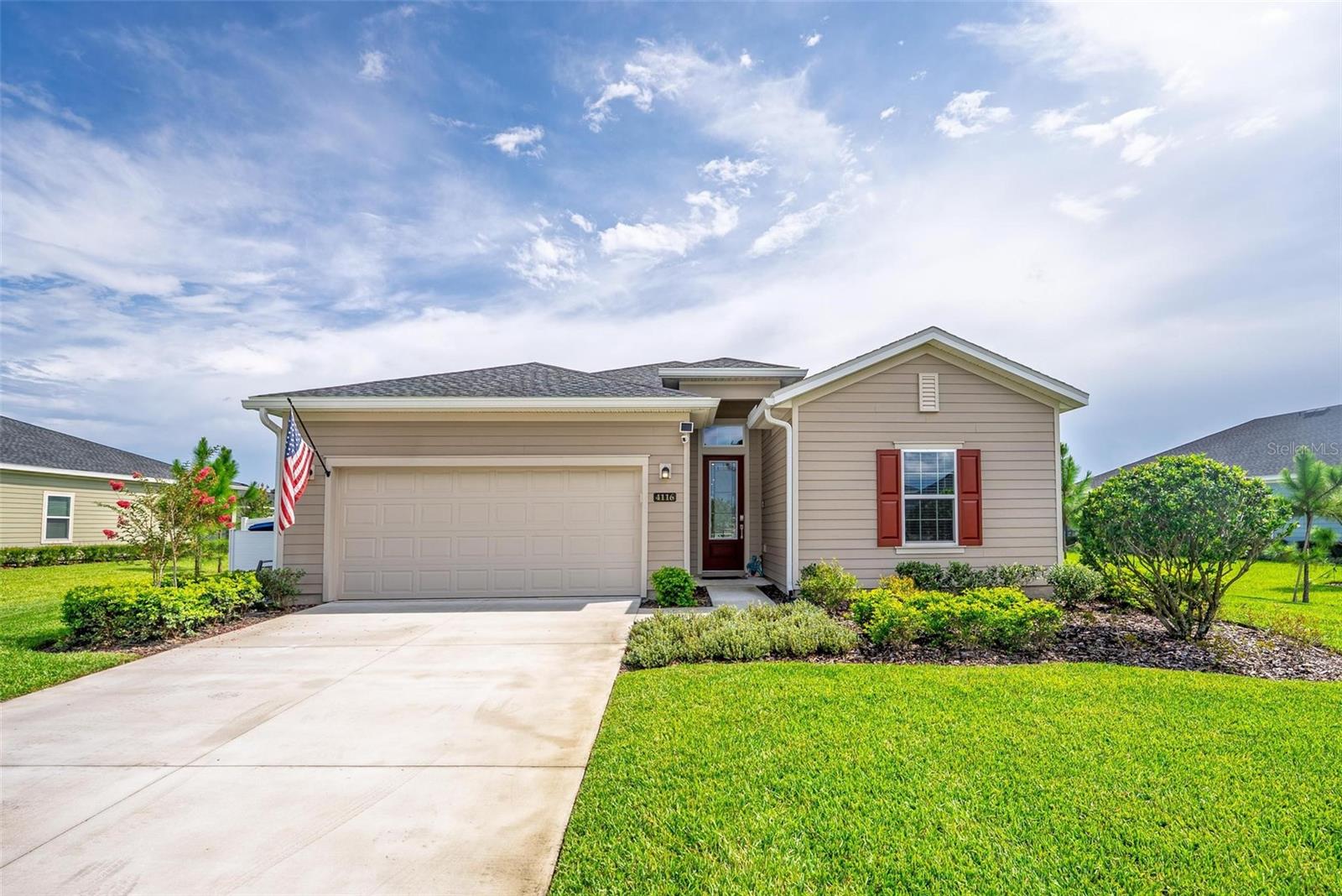 This beautifully designed 2023 Lennar home features a modern, single-story layout in the desirable Wexford Reserve community of Ormond Beach. With four bedrooms and three full bathrooms, the home includes over 2,000 square feet of open living space designed for comfort and functionality. The spacious kitchen flows seamlessly into the dining and living areas, creating an ideal setting for both everyday living and entertaining. A covered lanai extends the living space outdoors, providing a shaded area to relax or enjoy meals in the fresh air.
Set on nearly a quarter-acre lot, the property includes a two-car garage, a private backyard enclosed with a full privacy fence, and a well-installed irrigation system to help maintain a lush lawn with efficiency. The split-bedroom floor plan provides separation and privacy, with a spacious primary suite featuring a walk-in closet and en-suite bath. Additional bedrooms allow for flexible use as guest rooms, home office, or hobby space.
Located just a short drive from Ormond Beach’s coastline, local parks, shopping, and dining, this home blends thoughtful design with everyday convenience in a peaceful residential setting.