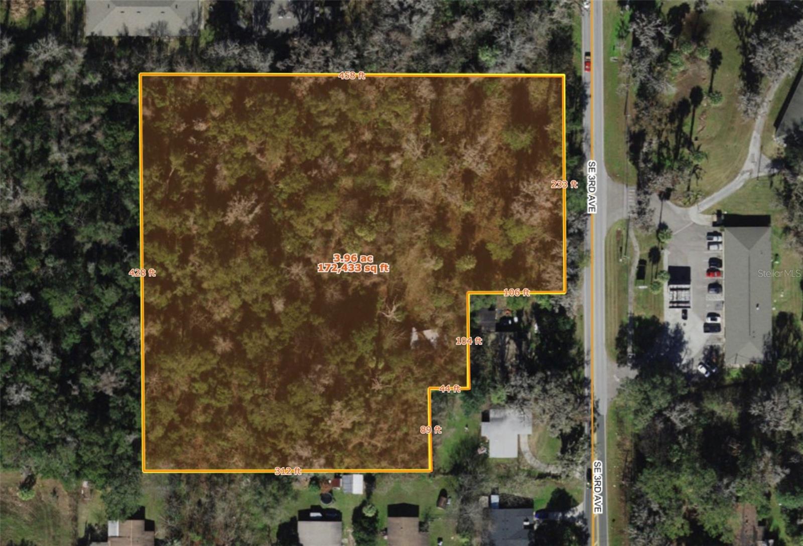 Acreage: 3.77 acres
Zoning: B-4 (Regional Business)
Future Land Use: Commercial
Neighborhood: GCSCF (Medical/Office corridor – S Mag Ave)
Topography: No wetlands, no flood zone
Traffic Count: FDOT ±5,800 AADT on SE 3rd Ave / FDOT ±32,000 AADT on S Pine Ave corridor
Accessibility: Strong visibility and access from SE 3rd Ave, with close proximity to South Magnolia Ave medical and office hub
Prime 3.77-acre commercial site located at 3034 SE 3rd Avenue, Ocala, FL 34471. Zoned B-4 (Regional Business), this property is ideally suited for medical offices, professional complexes, or a wide range of commercial uses permitted under Marion County’s Land Development Code. The B-4 zoning classification allows for intensive commercial activity, including medical facilities, financial and administrative offices, shopping centers, and specialized services. With a maximum building height of 50 feet and flexible development standards, this site offers outstanding potential for both investors and developers.
Situated within the GCSCF Medical/Office corridor off S Magnolia Ave, the property benefits from FDOT traffic counts of ±5,800 AADT along SE 3rd Avenue, while being just one block west of S Pine Ave (US 301/441) with ±32,000 AADT. This combination provides excellent visibility, accessibility, and proximity to one of Ocala’s busiest commercial corridors, surrounded by established medical and professional developments.
Disclaimer: Information is deemed correct, but no guarantee is made. Stated dimensions and square footage/acrage are approximate and should not be used as a representation of the property's precise or actual size. All information, including but not limited to acreage, zoning, permitted uses, future land use designation, traffic counts, and development standards, is believed to be accurate but is not guaranteed. Buyer is responsible for conducting their own independent due diligence to verify all facts, measurements, and suitability for intended use. Property may be under audio/video surveillance.