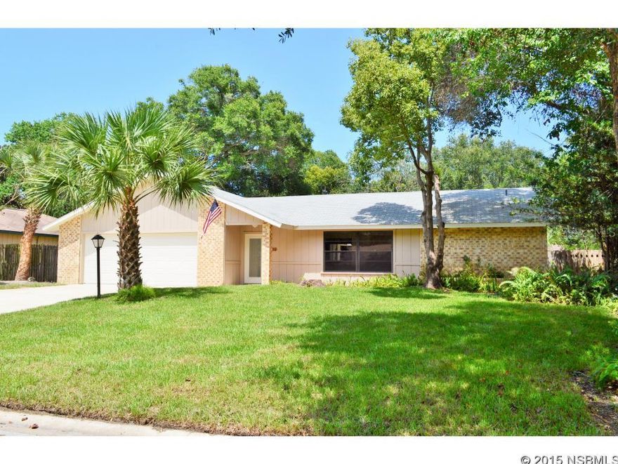 Indoor/Outdoor  beautifully renovated family pool home on very high, exceptional lot. You will enjoy the outdoors w/ the kidney shaped pool, privacy fenced, large screened patio and yard with area for private garden. This home new paint, wood laminate flooring throughout, brick faced fireplace with wooden mantel, upgraded bathrooms and more. The kitchen is newly installed with dark wood cabinets, granite and new appliances. This home has superior curb appeal and is move in ready. The garage is extra wide for cars and your toys. You will love the newly sodded front yard and see the extra spaces for your personal landscaping ideas. ;Water: City