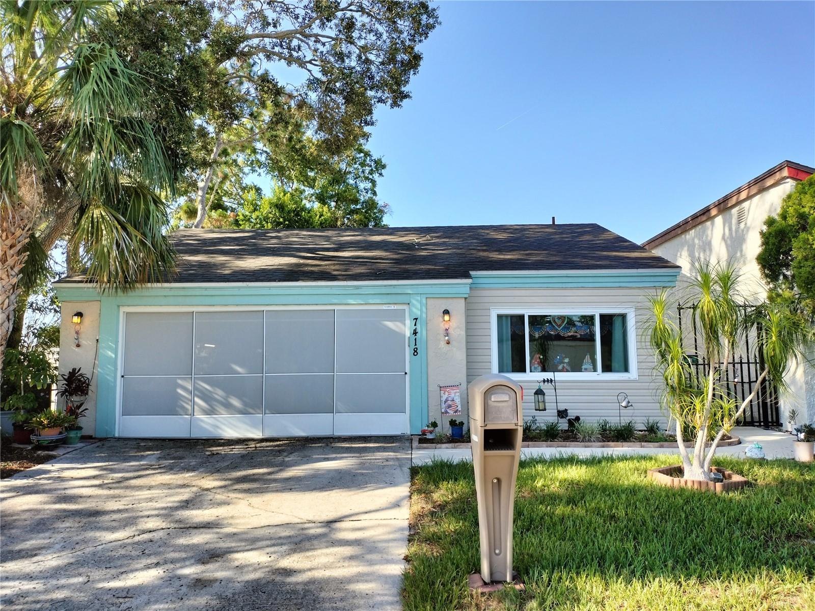 Welcome to Beacon Woods where this home is located in Hitching Post Village. This lovely, immaculate, well maintained home is ready for you to make it your own. As you walk in you'll first notice the 13ft high ceiling in the main living area. Also a space for a formal dining area if you choose. It's a spacious 2 bedroom, 2 bathroom, home with a bonus room that has a closet and could be a 3rd bedroom or use it as an office. The kitchen has stone counter tops and stainless steel appliances with a pass through to the dinette/breakfast nook/back room area. Or take your breakfast and coffee out to the 12'x22' outdoor patio and enjoy the morning in the fresh air. Plenty of room for your fur babies to run around also. Across from the kitchen is another living/tv room. Make it a theater room where the back wall is your screen. Windows are hurricane impact and HVAC, ROOF, and WATER HEATER have all been updated. Laundry hookups in the 2 car garage. Sliding screen doors span the width of the garage door for fresh air while working in your garage with annoying bugs. Garage door is also hurricane impact. 2 car driveway. Beacon Woods has plenty to do. Lovely scenery for bike riding, walking or taking you golf cart out. The Civic Association has tennis, bocce ball, basketball, pickle ball, pool, fitness center, activity rooms, ballroom with stage, library of books and movies, spa, cafe, painting. And you can join the Beacon woods Golf Club if golfing is your hobby. Centrally located near restaurants, shopping, hiking. 1.5 miles to the Werner-Boyce Salt Spring Park Trail Head and only 3 miles to Hudson Beach.