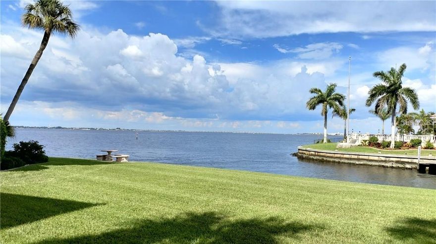Welcome to your retreat in Colony Point, Punta Gorda, Fl. This modern 2/2 condo has everything you need to make yourself at home, whether it's for a month or the whole winter season. The breathtaking views are some of the best SWFL has to offer. You can lie in bed and watch the cars crossing the US 41 bridge, or watch the yachts leave Punta Gorda Isles out to gorgeous Charlotte Harbor. Out  from your lanai, you can cast a line, or just enjoy the harbor breezes and natural setting. It doesn't get much better than this ground floor unit, with Community pool, and water access. Book today as dates are already filling up. Prices change depending on season/month as well as Condo application and approval is a must before booking is confirmed. January 2026-April is booked, but Nov-Dec 2025 still available at $3000/month. Annual tenancy can be negotiated at an annual rate of $2800. This 6- 12 month lease period would not begin until April 15th 2026.