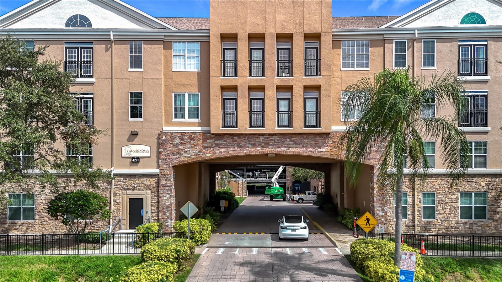 Beautiful 1BR/1BA Condo in Villa Sonoma – Prime Westshore Location! Furnishings are Negotiable with an Acceptable offer!Welcome to this well-appointed 1 bedroom, 1 bathroom condo located in the highly sought-after Villa Sonoma at International Plaza. Offering 696 sq ft of comfortable living space, this home features a spacious kitchen, open-concept great room with French doors, and a charming Juliette balcony that brings in natural light.The bedroom Suite includes a walk-in closet, while the bathroom features a garden tub/shower combo—ideal for relaxing at the end of the day. Perfect for a first-time homebuyer, empty nester, snowbird or frequent traveler seeking low-maintenance living in a vibrant, walkable neighborhood.Villa Sonoma comes packed with resort-style amenities:? Relax by the resort-style pool? Stay active in the 24/7 fitness center? Work remotely from the on-site business lounge? Enjoy peace of mind with secured building access and gated garage parking (1 assigned space)Incredible location highlights:Just 5 minutes to Tampa International AirportWalk to International Plaza & Bay Street for dining, shopping, and entertainmentMoments from Midtown, Downtown Tampa, Raymond James Stadium, and Hyde ParkOnly 30 minutes to the beach, Quick access to I-275, Veterans Expressway, and Westshore Business District.HOA covers all exterior maintenance, roof, escrow reserves, building insurance & trash—making for convenient, low-maintenance ownership. Don’t miss this opportunity to own in one of Tampa’s most desirable communities. Schedule your private showing today!