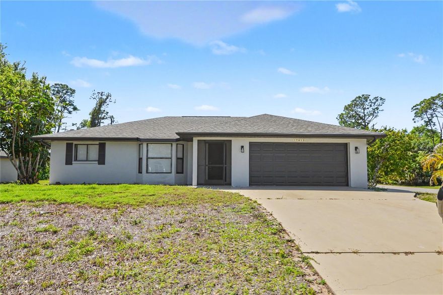Don’t miss this opportunity to own a pool home on a desirable corner lot in Port Charlotte! This 3-bedroom, 2-bath home offers a bright, functional layout and the perfect canvas to make it your own.
Step into Florida living with a screened and caged pool and covered lanai—ideal for relaxing or entertaining. Sliding glass doors from the primary bedroom, dining area, and third bedroom create a seamless indoor-outdoor flow and bring in abundant natural light.
Inside, you’ll find laminate flooring throughout with tile in the kitchen and dining area for easy maintenance. The kitchen comes fully equipped with all appliances and offers a practical layout for everyday living.
The primary suite features a walk-in closet and a tiled shower. The third bedroom includes a passthrough linen closet to the guest bath in lieu of a traditional closet, offering convenient storage while maintaining flexibility for use as a bedroom, office, or den.
Additional highlights include a 2-car garage with an updated hurricane-rated garage door, plus a laundry area with washer and dryer included. Roof replaced in 2020 for added value and peace of mind.
Whether you're looking for a full-time residence, seasonal getaway, or investment property, this home offers location, features, and potential all in one. Property is not located in a flood zone.
Schedule your showing today and bring your vision to life!