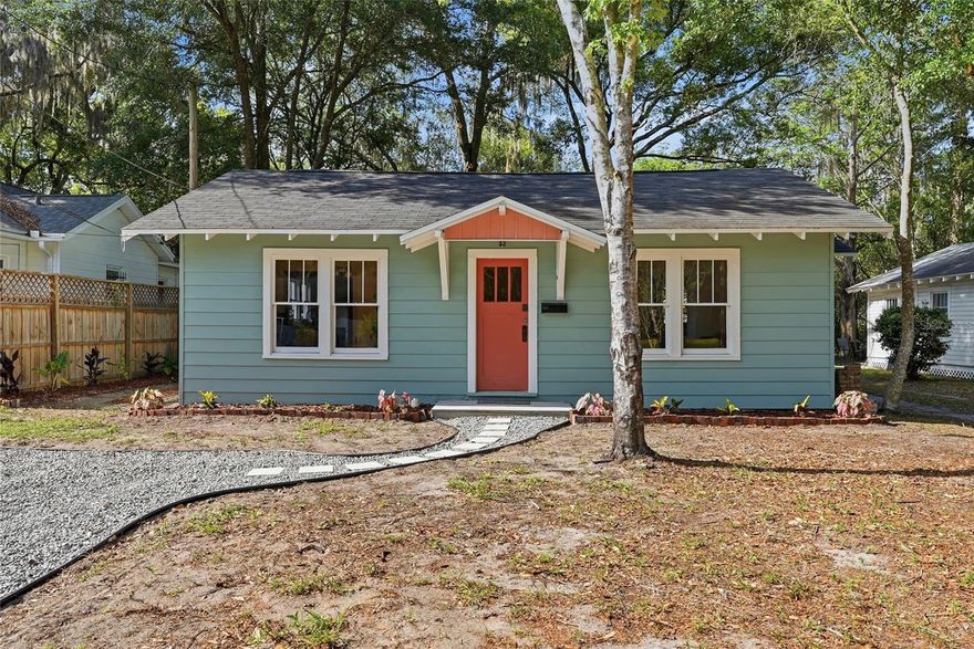 Welcome to 312 NW 14th Street, a charming cottage that blends historic character with thoughtful modern updates. From the moment you arrive, you’ll notice the inviting curb appeal, complete with a brand-new gravel driveway, fresh flower beds, and a recently painted exterior that enhances the home’s cozy cottage aesthetic.

Inside, refinished original hardwood floors and abundant natural light create a warm and welcoming atmosphere. The spacious living area is filled with sunlight from windows on all sides, and each room has been outfitted with brand-new ceiling fans for added comfort.

The two bedrooms are connected by an updated bathroom featuring a shower/tub combination, a brand-new toilet, and a bidet. The kitchen is compact yet highly functional, offering updated cabinetry, marble countertops, glass-front upper cabinets, stainless steel appliances, and a brand-new sink with multiple spray features and a built-in water filtration system. A washer and dryer are conveniently tucked into the corner, with additional space for folding laundry.  Enjoy hot water on demand with the electric water heater that was replaced in the last few years.  

Step outside to discover the expansive backyard, an ideal setting for gardening, entertaining, or enjoying evenings around a fire pit.

Located in one of Gainesville’s most walkable and vibrant neighborhoods, this home is just minutes from Grove Street Farmers Market and the eclectic shops and restaurants along Grove Street and North Main Street. Enjoy Monday afternoons at the farmers market and walk to beloved local favorites such as Superette Wine + Provisions, Afternoon, The Top, Cypress & Grove Brewing Company, and many more.

Come experience this delightful cottage with Old Florida charm in the heart of Gainesville.