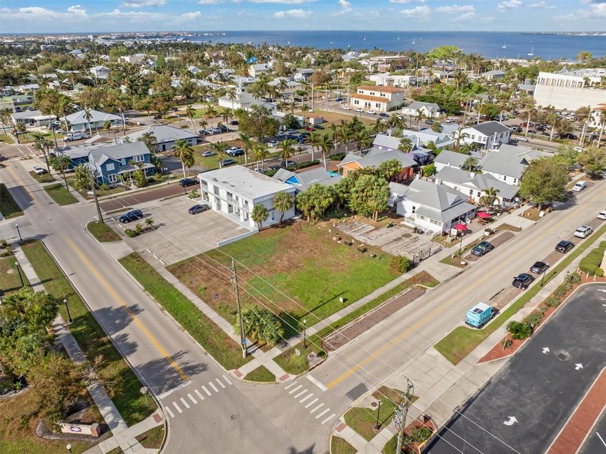 Prime commercial/mixed-use corner in the heart of downtown Punta Gorda. With high visibility at a busy intersection and a 2024 traffic count of 6,900 vehicles per day on Taylor Street, this site offers unmatched exposure and accessibility. Surrounded by local favorites including restaurants, coffee shop, wine bar, attorney, bookstore, banks, and the DMV, this property sits at the center of daily downtown activity. Flexible zoning allows for retail, office, or residential use—meeting the growing demand for more downtown spaces. This parcel is ready for a new vision to take shape. Build-to-suit opportunities  available.