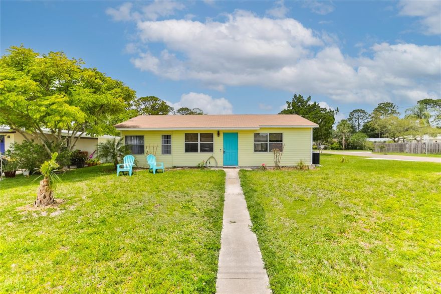 Charming 2 bedroom 1 bath home tucked away on a LARGE corner lot. Recently renovated with an abundance of outdoor living space. Home has many original features but the newer improvements include: updated kitchen with new appliances, flooring, paint, and a large open outdoor space for entertaining guests or simply a place to enjoy the breezes & outdoor Florida lifestyle. From the light and bright atmosphere  in the main living areas, this cozy home will warm your heart. Separate utility shed and a covered carport with new roof. Located in the community of Isleboro, with just minutes to Canal Street and a short drive to the beautiful beach of NSB! Pets welcome!