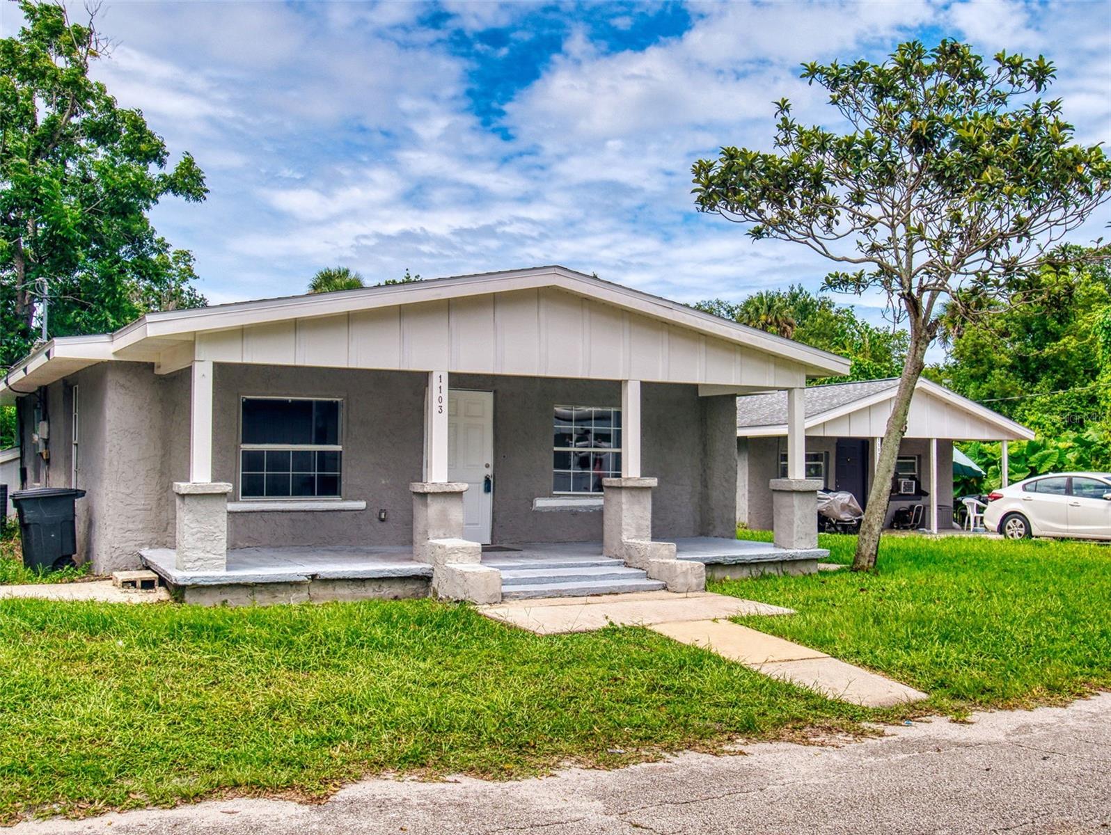 Great opportunity in New Smyrna Beach! This recently renovated 2-bedroom, 1-bath home offers a bright and open floor plan with wood laminate flooring throughout. The kitchen features newer stainless steel appliances, and the bathroom has been tastefully updated with modern tile finishes. Whether you're just starting out, looking to downsize, or searching for a smart investment, this property fits the bill—especially with its detached 1 bedroom 1 bath in-law apartment that adds flexibility and income potential. This space is currently rented, but can be converted into a workshop, studio, or personal gym if income is not your goal. Conveniently located close to schools, shopping, and dining, and just a short drive to the sugar-sand beaches of New Smyrna and the vibrant energy of Flagler Avenue, this home presents multiple possibilities for living or investing in one of Florida’s most charming coastal communities.