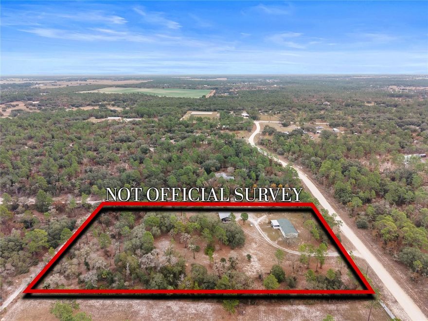 Sitting on 6 gorgeous high and dry acres, perfect for anyone looking for privacy, space and the freedom to live the lifestyle you’ve dreamed of. This spacious 4-bedroom, 2 bathroom offers a comfortable and functional layout, with an additional gathering room/den. Inside, you’ll find an open-concept living area with natural light, a wood burning fireplace, and a generously size kitchen with an island and small nook that can be used as an office or your child’s homework space.
A metal barn is already in place and waiting for your customization- you can choose to convert it into a horse barn, RV storage or a workshop.
Conveniently located just 40 minutes from Gainesville, 35 minutes from Ocala, 25 minutes from Dunnellon, all my Equestrian enthusiasts just 30 min to WEC- this property offers the perfect blend of rural charm and everyday comfort. Bring all your farm animals and come enjoy a nice cup of coffee or tea enjoying the sunset from the large enclosed back porch. Welcome to your peaceful country oasis here in beautiful Fox Grove Farms!
