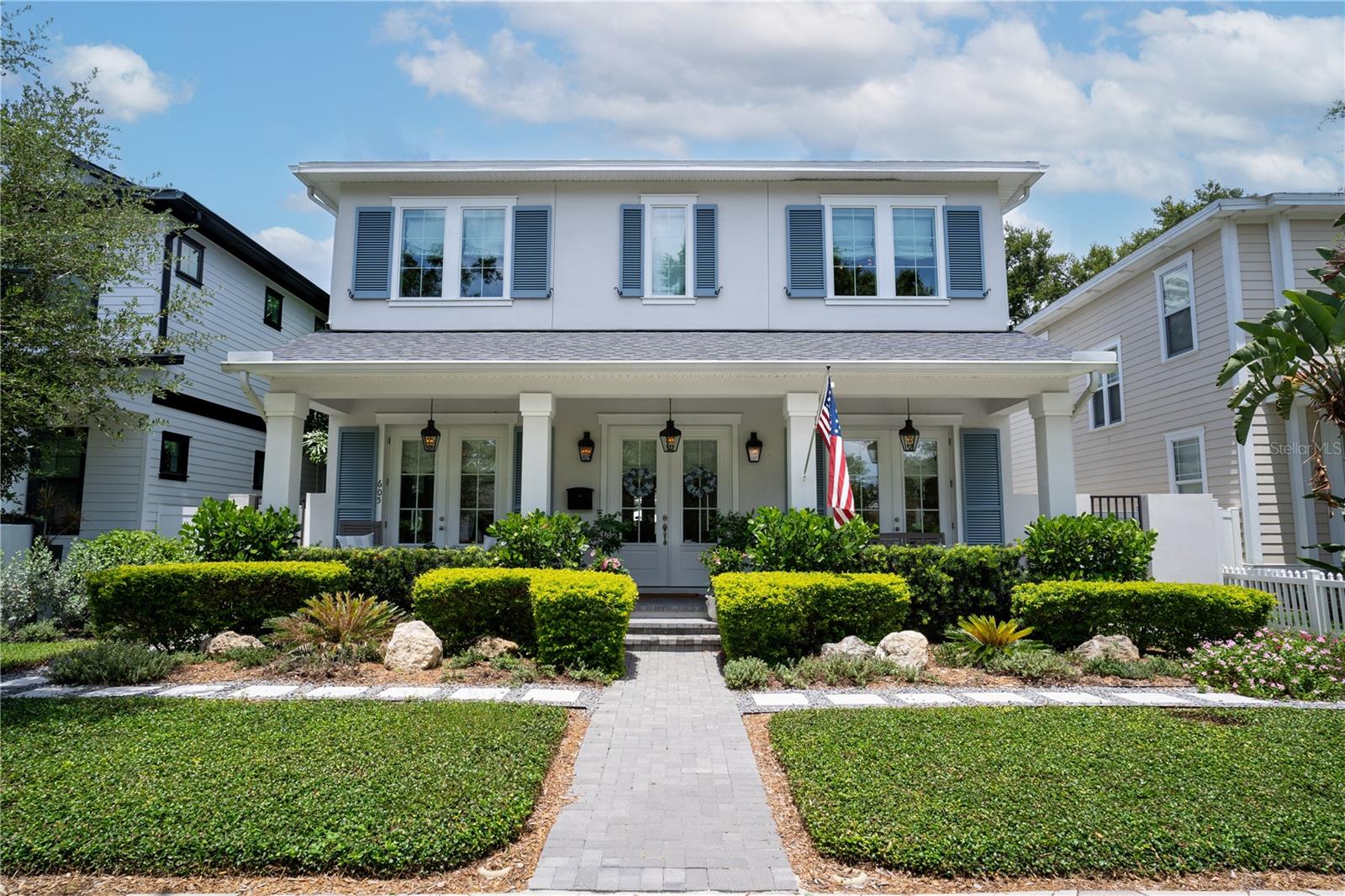 Welcome to this meticulously crafted 2021 custom home, nestled in the highly sought-after Crescent Heights neighborhood of St. Petersburg, FL. Boasting 3 spacious bedrooms, 2.5 luxurious bathrooms, and an expansive 2,852 square feet of thoughtfully designed living space, this residence exudes timeless elegance and upscale comfort at every turn. Step inside to discover rich hardwood flooring, exquisite accent ceilings, and refined door moldings that elevate the home’s architectural distinction. The formal dining room is enhanced with classic wainscoting, while a dedicated home office provides the perfect workspace with style and function. The heart of the home features a gourmet kitchen equipped with high-end stainless steel appliances, seamlessly flowing into the living area complete with custom built-in TV cabinetry— perfect for entertaining or quiet evenings at home. Electric-controlled window treatments add both convenience and sophistication, while custom closet systems bring luxury to everyday living. Outdoors, enjoy low-maintenance landscaping accented by a graceful southern-style fountain, automatic sprinkler system, and artificial turf for year-round greenery. A spacious 624-square-foot detached garage offers additional flexibility for storage or a workshop space. Pet lovers will appreciate the invisible fence and designated dog run, ensuring comfort and safety for four-legged family members. A city gas-powered GenerX generator ensures uninterrupted power and peace of mind. Situated within an "x" flood zone, meaning no flood insurance is required, this rare Crescent Heights gem combines classic Southern charm with modern amenities and peace of mind—all within minutes of downtown St. Pete’s vibrant dining, culture, and waterfront attractions. Take a neighborhood stroll to Crescent Lake Park, Trader Joes, or the viral Violet Stone Pizza or cruise up and down 4th Street where you'll find endless options for dining, shopping and easy living. Offered to the discerning buyer seeking luxury, location, and lifestyle.