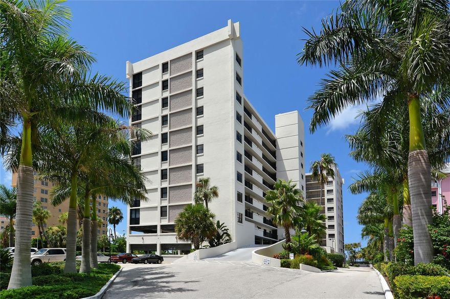 Live the Downtown Sarasota Waterfront Lifestyle! This beautifully updated and fully furnished 2-bedroom, 2-bathroom turn-key condo offers stunning Sarasota Bay views and is available now. With a spacious split floor plan, open kitchen, and two screened-in lanais, you'll enjoy comfort, convenience, and coastal elegance. Located at the base of the Ringling Bridge, this prime downtown location puts you within walking distance to the Sarasota Arts District, Marina Jack, Bayfront Park, the Farmers Market, world-class dining, shopping, and more. St. Armands Circle and Lido Beach are just across the bridge. The building boasts fantastic amenities including a private beach, bayside heated pool, fitness center, kayak launch, pier, and covered parking. Additional features include a full washer and dryer in-unit, low maintenance fees, and recent building upgrades such as new windows, railings, landscaping, and exterior paint. Just bring yourself, your laptop, and a bathing suit—this clean, stylish condo is ready for your designer touch or to enjoy as-is. Minimum 3-month rental. Available now for a truly unforgettable Sarasota experience—live the lifestyle!