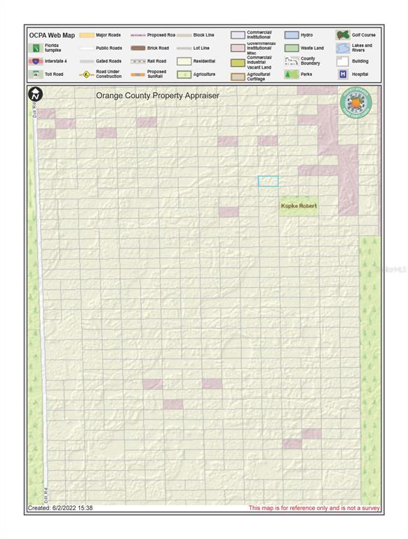 ORANGE COUNTY ACRES UNREC PLAT - Land