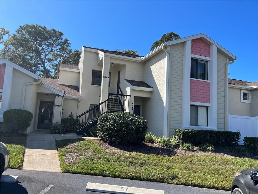 SECOND FLOOR CONDO IN MINT CONDITION! This condo has been used only seasonally. Completely furnished if so desired. Excellent opportunity for Snowbirds! This charming 2br/2ba condo has been priced right and is ready for immediate occupancy. Balcony/porch is vinyl and screen enclosed and overlooks a scenic wooded area (totally private). Features: Cathedral ceilings in Living/Dining rooms; energy efficient newer tankless hot water heater; new washer & dryer; skylight in living/dining areas; wood kitchen cabinets and newer laminate counters; kitchen cabs have pull-out trays & tile backsplash; intercom/radio throughout home; new A/C /heat-2021; new water heater-2022; new MW-2008; 3 sets of sliding doors from breakfast nook, living room and master bedroom; this screened vinyl enclosed balcony is a perfect place to view beautiful nature in your backyard; monthly association fee for the Greens is $332/mo includes: membership to private community pool, huge screened in dining area, inside heated spa & barbecue area. Also included is trash removal, internet/cable, replacement of roof when needed, homeowner's insurance for exterior of building. The Heather HOA is only $24/mo, which includes maintenance of all common areas, security includes employed waver/greeter from four to midnight each day. There is an optional 9 hole Executive style golf course available to Heather residents and the public at a very small cost; RV/Boat/kayak storage also available at a low fee; The Heather consists of about 800 units consisting of condos, villas and single family homes. Pets are restricted, unless they are service or emotional support animals. The Heather is just 5 minutes from the infamous Week Wachee Springs site, which includes the Merm