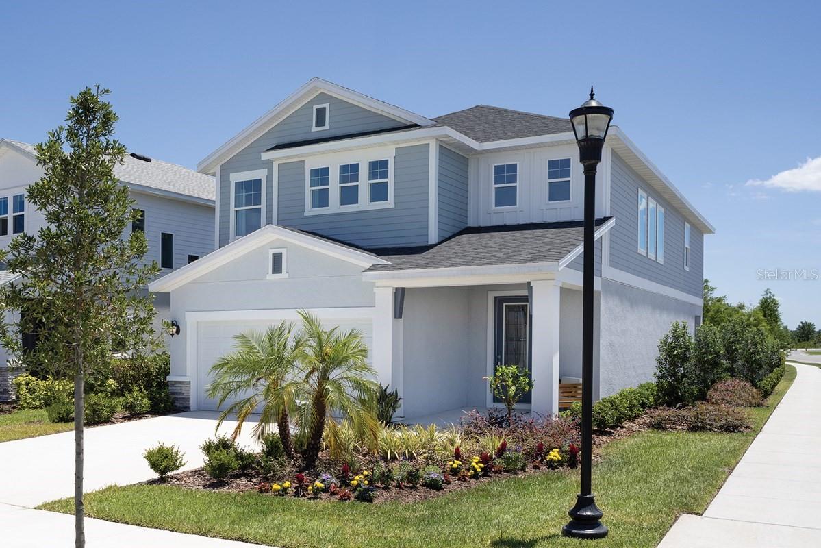 Available to close starting November 1st: David Weekley Award-Winning Model Home featuring two stories of thoughtfully designed living. The upstairs offers a spacious primary suite with a large walk-in closet, secondary bedrooms, and a versatile loft. The main floor includes a private office and a chef-inspired kitchen with quartz countertops, designer cabinetry, built-in stainless steel appliances, and a large island that opens to the living and dining areas—perfect for entertaining. Energy-efficient construction and abundant natural light enhance every room. Outdoors, enjoy a brick paver patio, mature landscaping, and a cozy fire pit. Located in Wiregrass Ranch near top schools, shopping, and with easy access to I-75, I-275, and Downtown Tampa.