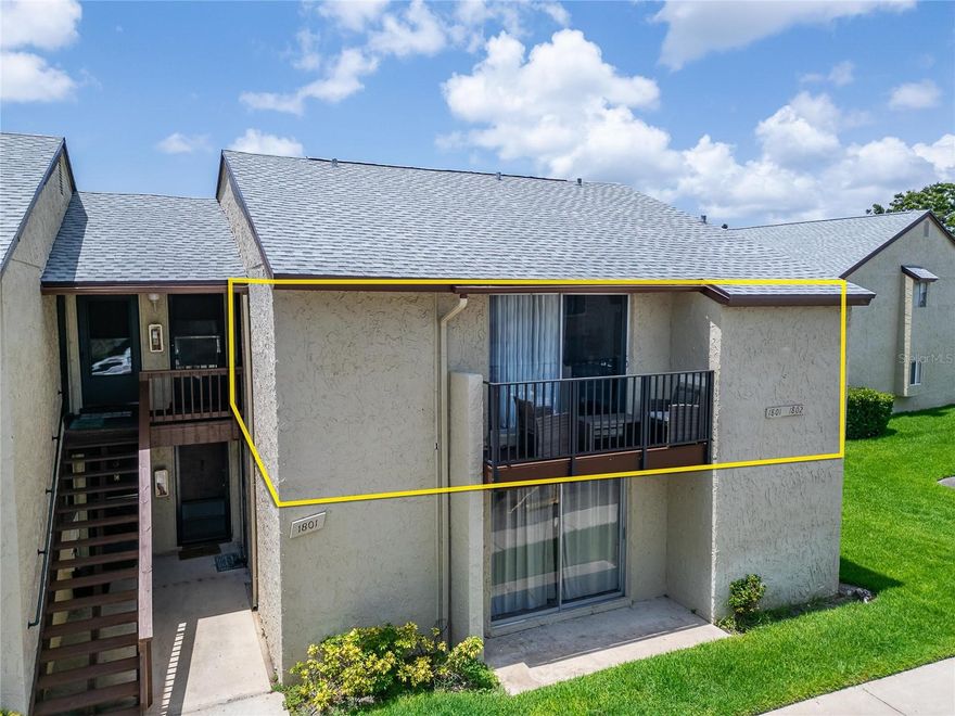 Turnkey-Ready and Fully Furnished! All ages community! Welcome to 4215 E Bay Drive, #1801E — This well-kept and updated second-floor studio is located in the desirable Woodside Village community of Clearwater. Inside, you'll find a generous living space with a walk-in closet, a large walk-in pantry, and a private balcony. The unit's balcony, stairs and ROOF are brand new, all replaced in 2024! The unit also boasts a newer electrical panel and an updated kitchen with quartz countertops and 2024 appliances. The community is packed with amenities, including a heated pool and spa, 24/7 security, a car wash station with vacuum/tire pump, quick and responsive management, and a reserved parking space for your convenience. Located just minutes from grocery stores, restaurants, shops, and transit, everything you need is close by. Tampa International Airport (14 miles, 19 minutes,) Clearwater/St Petersburg Airport (3.5 miles, 8 minutes,) and top-rated Clearwater Beaches are just 15 minutes away! Owners can lease their unit after one year of ownership, making this a great option for both personal use and future rental income.