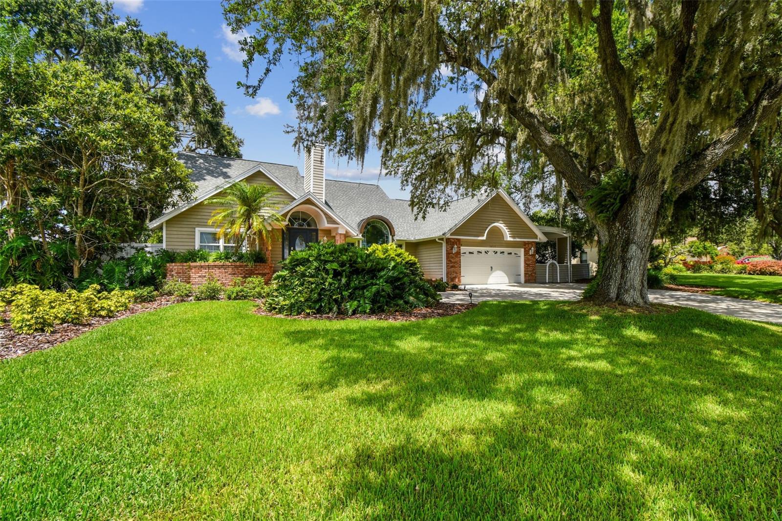 Nestled in the mature landscape of Keystone/ Odessa, this detailed custom lakefront property, is a rare ski lake home. This gem lies on the ski size 70-acre Lake Church, which connects with 29-acre Lake Echo. In the front yard, the serene 17-acre Lake Williams is a welcoming scenic view making this residence an unparalleled vista of tranquil waterscapes. The home is well maintained with a total roof replacement in 2018, encapsulated crawlspace featuring a sump pump and dehumidifier, a new electric water heater and new pool pumps and filter. A stone wood burning fireplace sits in the living room overlooking Lake Williams and opens up to the dining/kitchen area with freshly painted wood cabinets, quartz countertops and an island with range and range hood. The back of the home is a gigantic family room with a soaring cathedral ceiling coupled with hardwood floors & stone deck for antique stove for decor, all promises cozy winter evenings in the heart of your home. A half bath is conveniently located for entertainment. Complementing this inviting scene are stunning panoramas of Lake Church. The bottom floor also features 2 bedrooms and a hall bath with stand up shower going out to the pool area. Upstairs, is the primary suite with tray ceiling and crown molding. Its accompanying bath offers a dual sink vanity, standing tub, shower, and double walk-in closets. Off of the primary bedroom, the bonus room features double walk in closets and window making it a perfect office, nursery or additional cooled storage space. The swimming pool, a tempting oasis, promises respite on warm summer days and creates a mesmerizing tableau against the breathtaking backdrop of Lake Church. Finally, surrender to the pleasures of lakeside living, with an array of water activities at your fingertips. Water activities include water skiing, wakeboarding, tubing, kayaking, paddle boarding, fishing, with a private boat ramp and firepit for roasting smores out by the lake. This extraordinary residence goes beyond offering a home; it offers an intimate experience with nature's tranquility and the daily luxuries of lakefront living. A life where each dawn brings with it the promise of a new day and each sunset paints an unforgettable masterpiece over the calm surface of the lakes. If this is not enough, there is a RV/auto carport on the side and garden boxes on the opposite other side. Those seeking an immersive lakefront experience of tranquility and calmness should schedule their showing today!