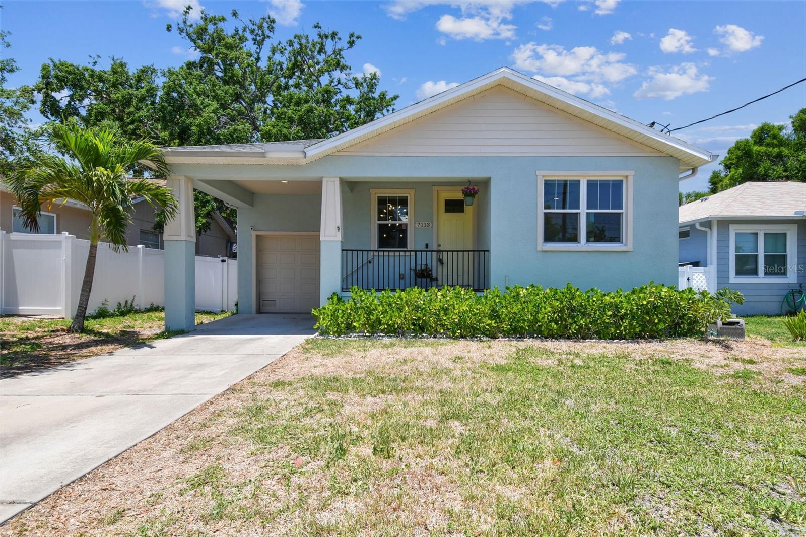 Welcome to your dream rental! This move-in ready 3-bedroom, 2-bathroom elevated bungalow is located in the highly sought-after South Tampa area, offering over 1600 square feet of modern living space. Built in 2017, this single-story residence features high ceilings and an open floor plan, perfect for entertaining and everyday living.
The heart of the home boasts a spacious central kitchen equipped with elegant quartz countertops, Samsung stainless steel appliances—including a convection oven—and a stylish subway tile backsplash. The kitchen seamlessly flows into the dining area and TWO inviting living spaces, adorned with beautiful porcelain plank tile.
Retreat to the master suite, which features French doors leading to a covered porch, a luxurious dual sink master bathroom with a tiled shower and frameless glass door, and a generous walk-in closet. Two additional bedrooms share a well-appointed bathroom, making this layout ideal for families and guests.
Stay comfortable year-round with a NEW A/C system installed in 2023 and ceiling fans in every room. All windows and doors are IMPACT-RATED for added peace of mind. This home is filled with top-of-the-line extras, including 30-year Duration shingles, marble counters in the bathrooms, AUTOMATED shades, Trex outdoor decking on both porches, and a 5-zone Rain-Bird automatic SPRINKLER SYSTEM.
Don't miss the opportunity to make this stunning bungalow your new rental home!